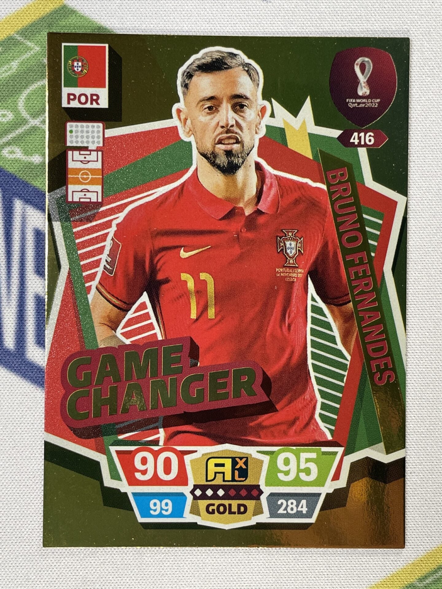 Panini Treble Bruno Fernandes 75枚限定 カード 416 Bruno Fernandes Portugal Game Changer Panini World Cup 2022