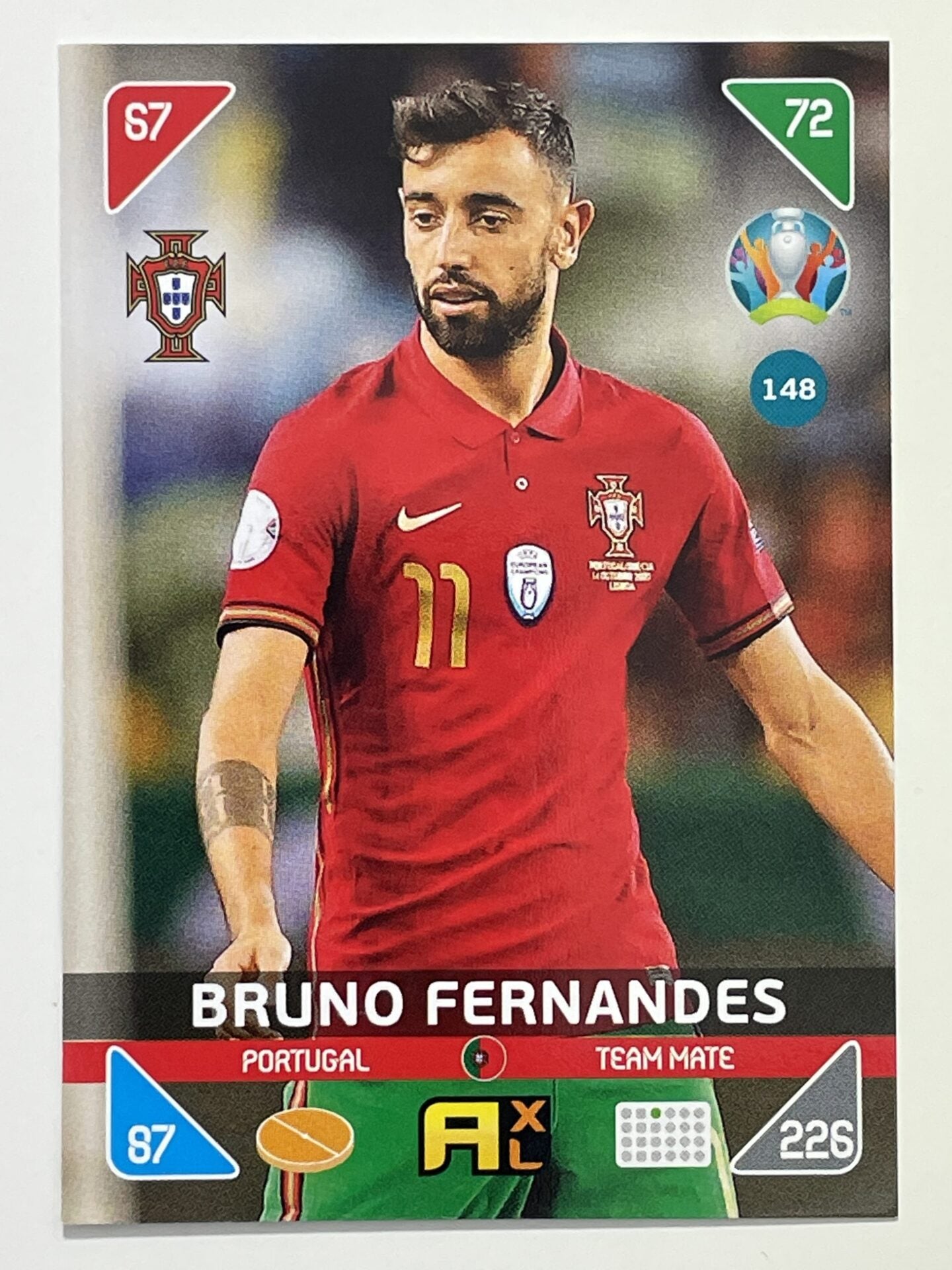 Bruno Fernandes Team Mates (Portugal) Football Card – Euro 2020 Adrenalyn XL