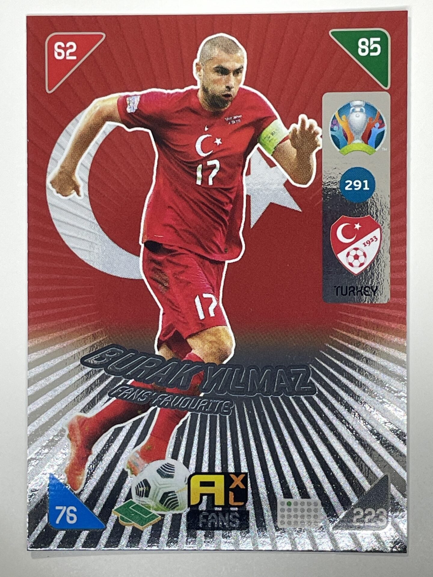 Burak Yilmaz Fans Favourties (Turkey) Football Card – Euro 2020 Adrenalyn XL