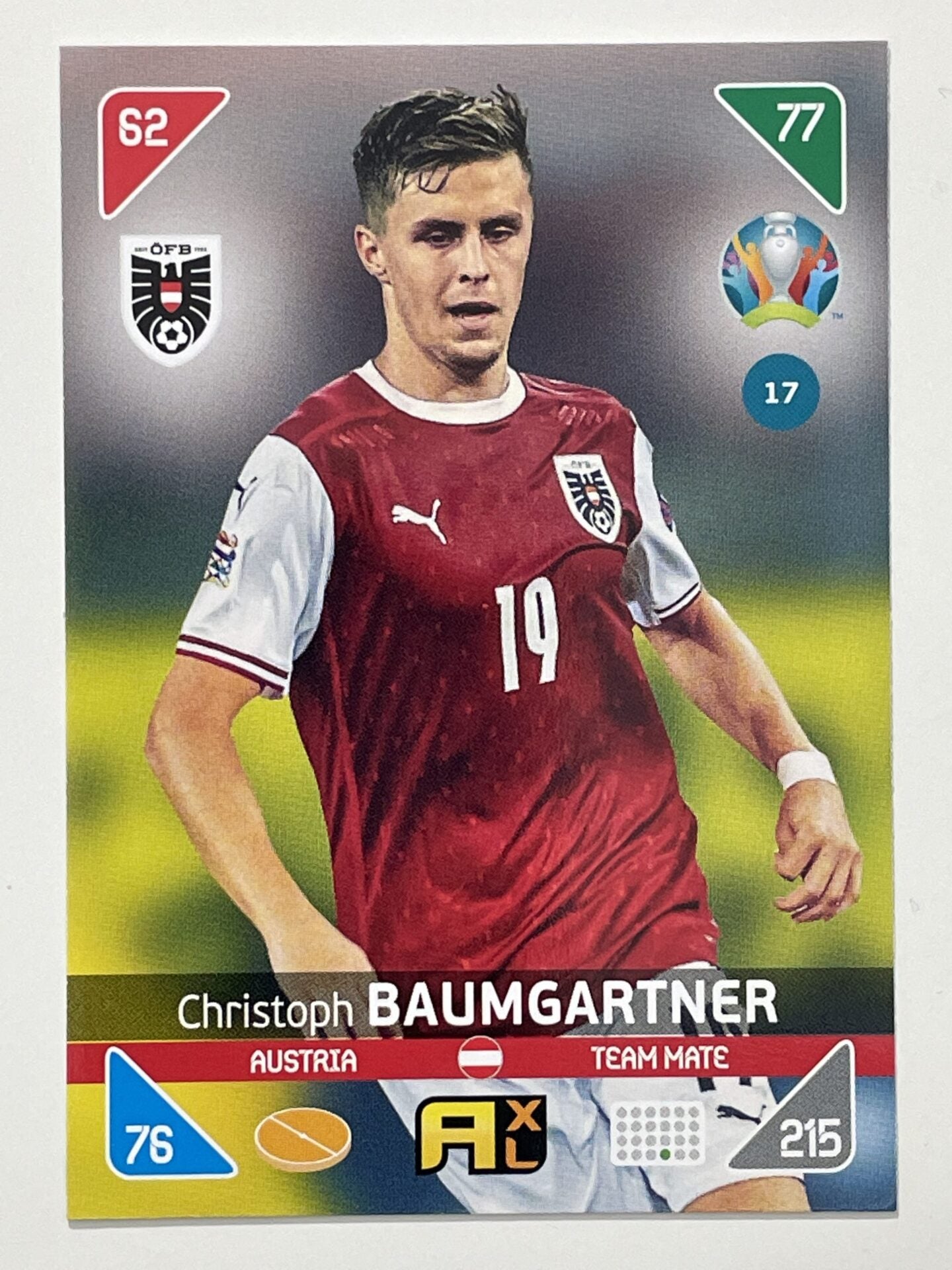 Christoph Baumgartner Team Mates (Austria) Football Card – Euro 2020 Adrenalyn XL