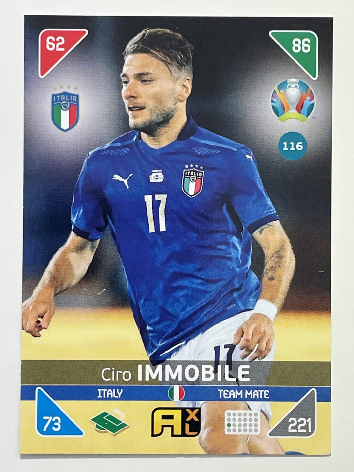 Ciro Immobile Team Mates (Italy) Football Cards – Euro 2020 Adrenalyn XL
