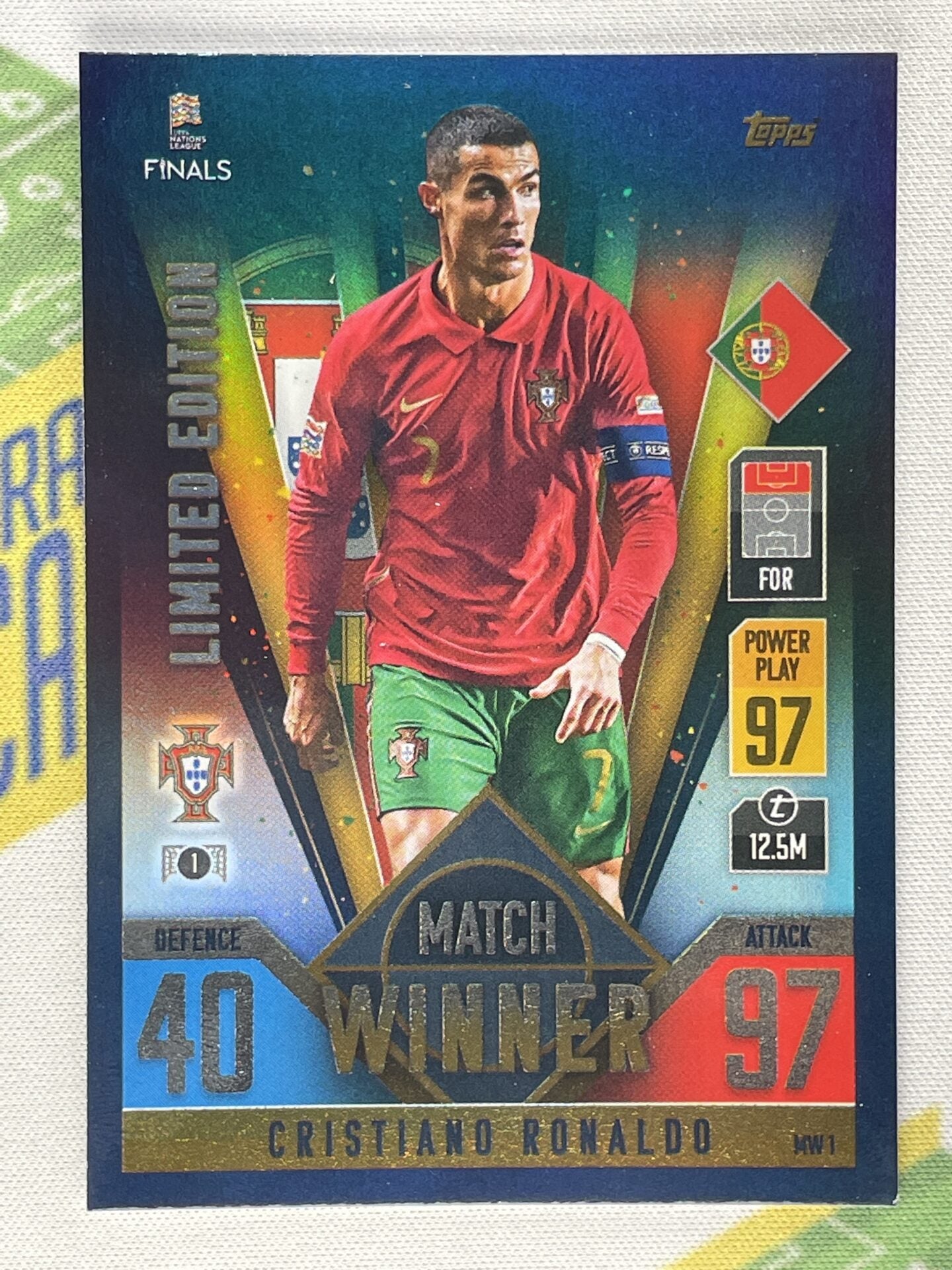 MW1 Cristiano Ronaldo Portugal Match Winner Limited Edition Topps - Main Image