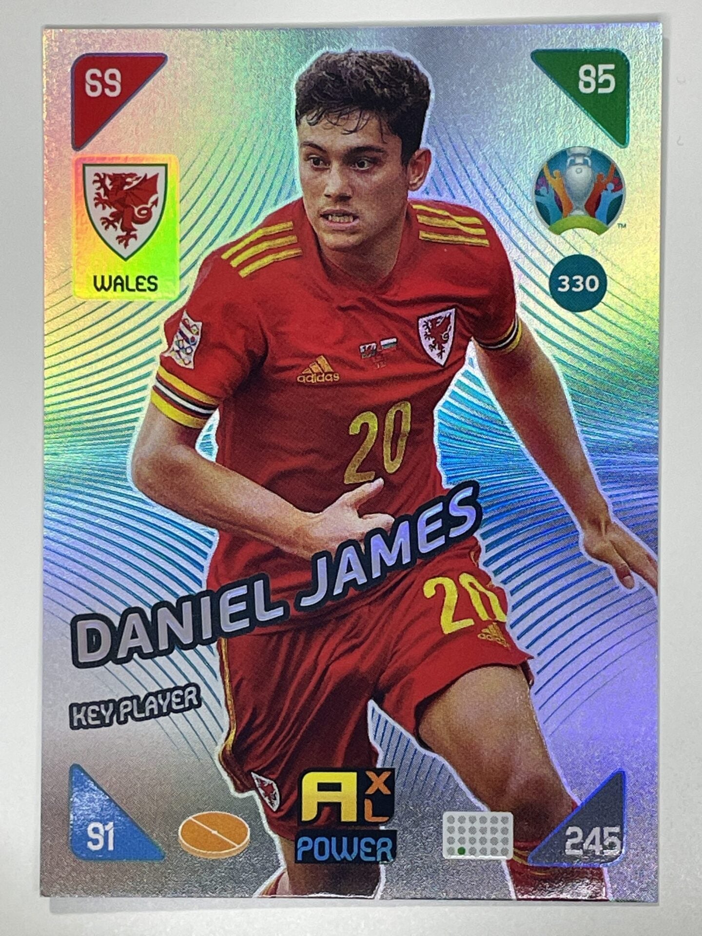 Daniel James Key Players (Wales) Football Card – Euro 2020 Adrenalyn XL