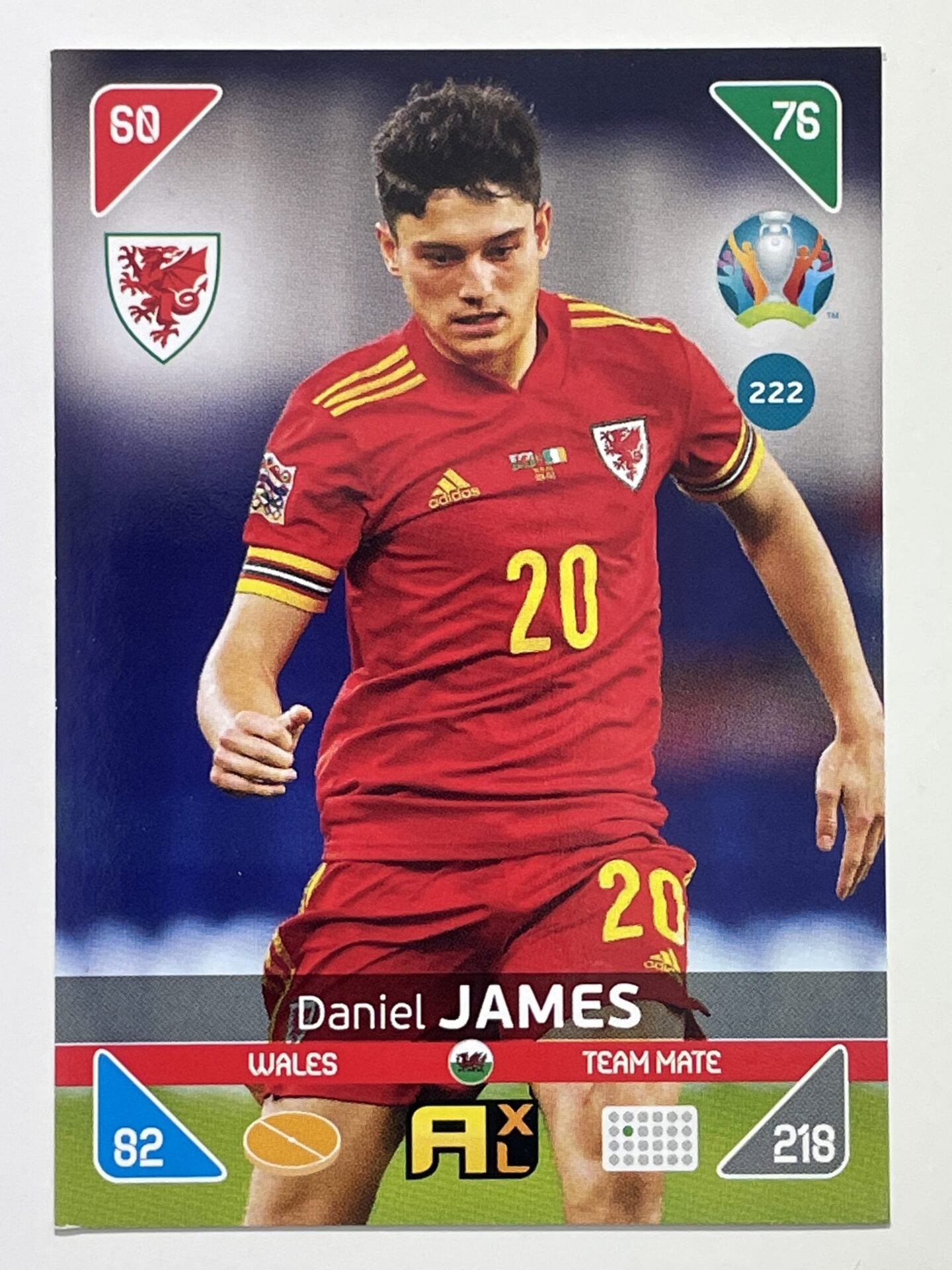 Daniel James Team Mates (Wales) Football Card – Euro 2020 Adrenalyn XL