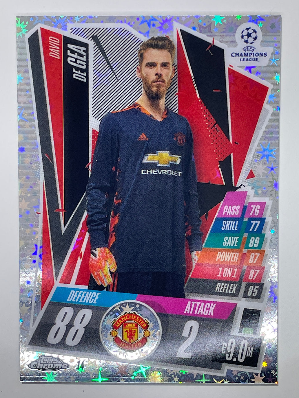 De Gea Xfractor Topps Chrome Match Attax card Football