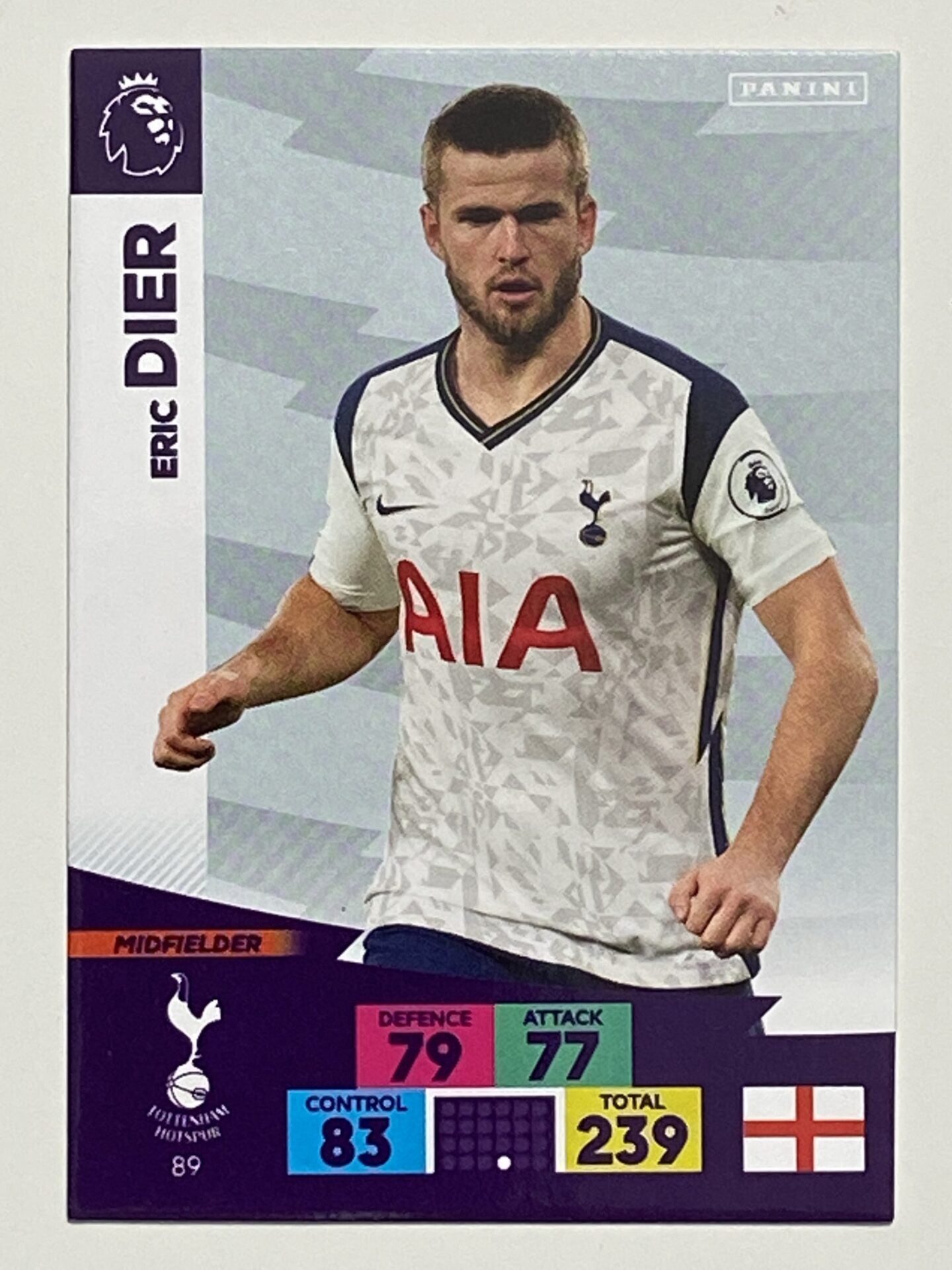 Eric Dier (Tottenham) Football Card – Premier League Adrenalyn XL 2020:21