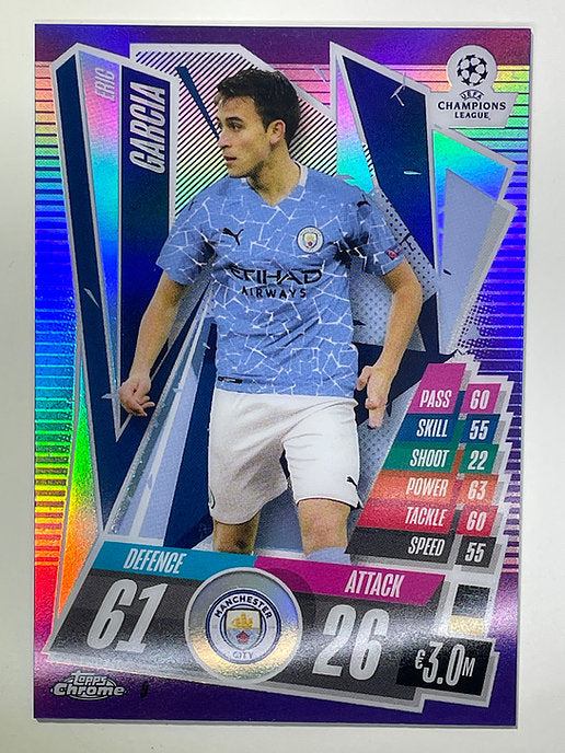 Eric Garcia Purple Parallel 245:299 Topps Chrome Match Attax card Football