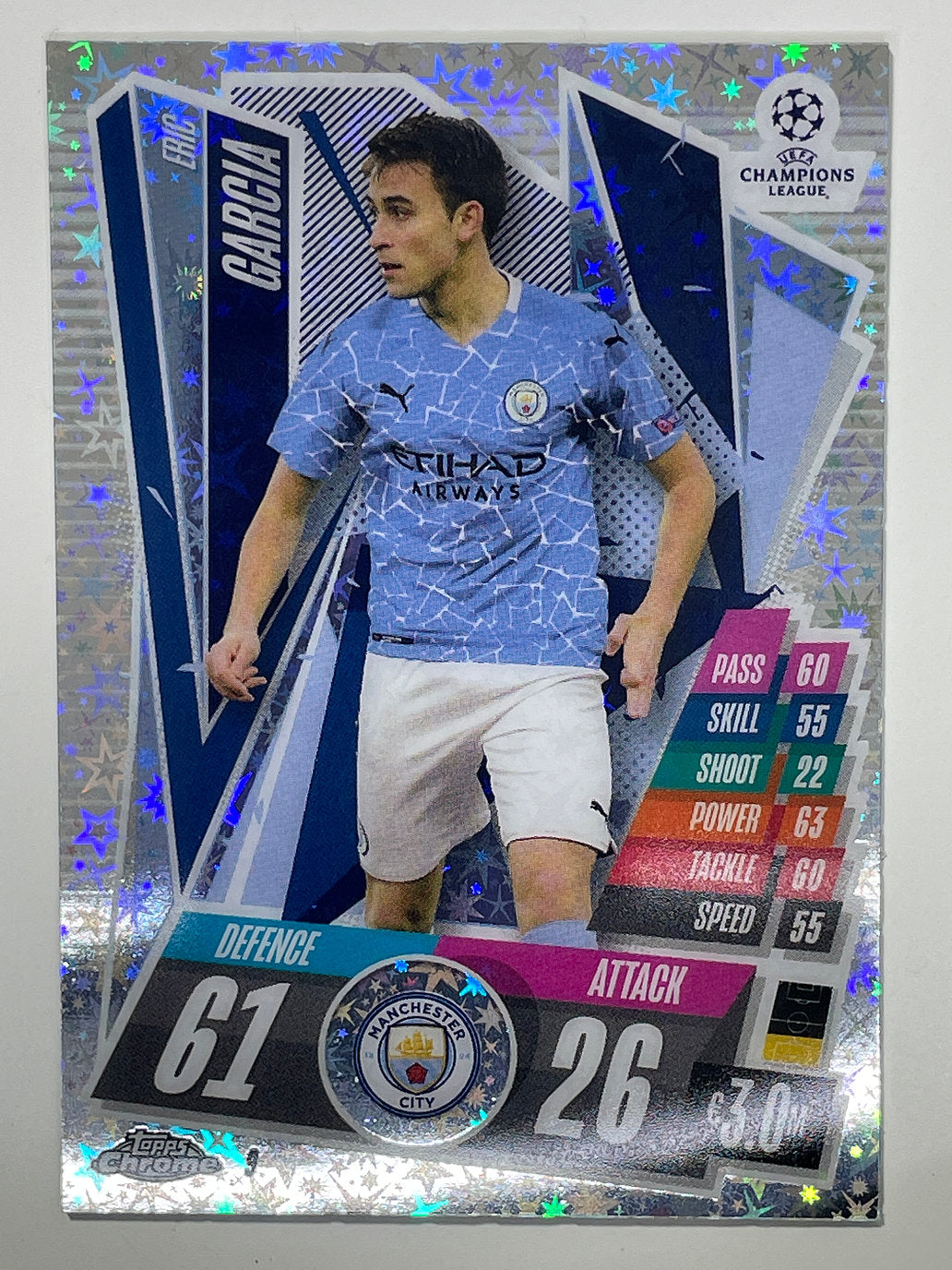 Eric Garcia Xfractor Topps Chrome Match Attax card Football