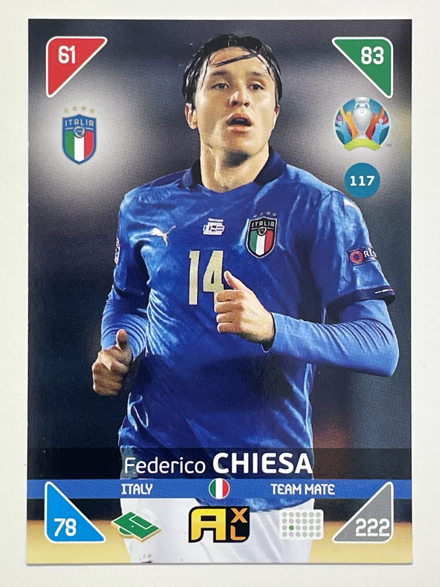 Federico Chiesa Team Mates (Italy) Football Cards – Euro 2020 Adrenalyn XL
