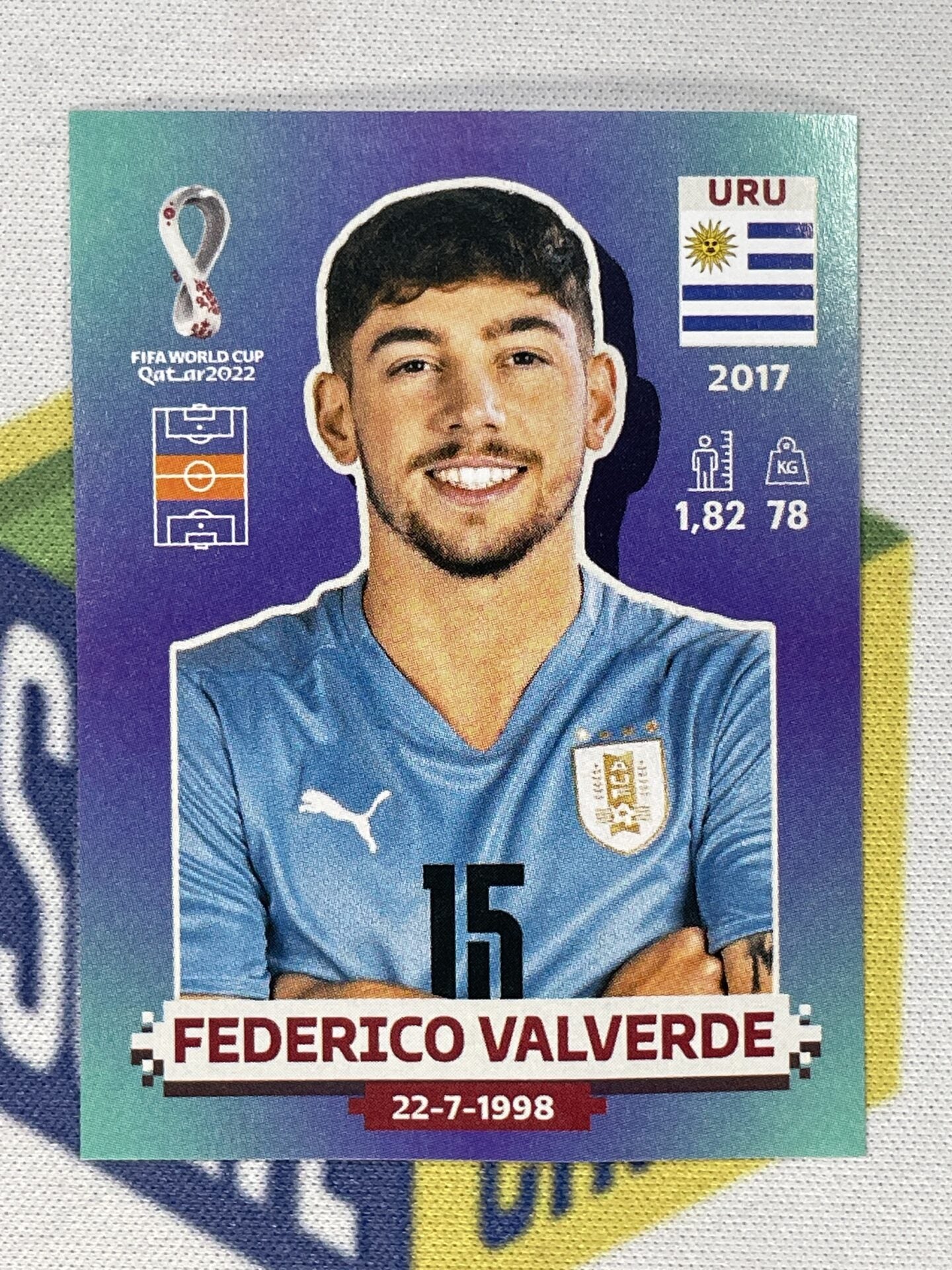 URU15 Federico Valverde (Uruguay) Panini World Cup 2022 Sticker – Solve ...