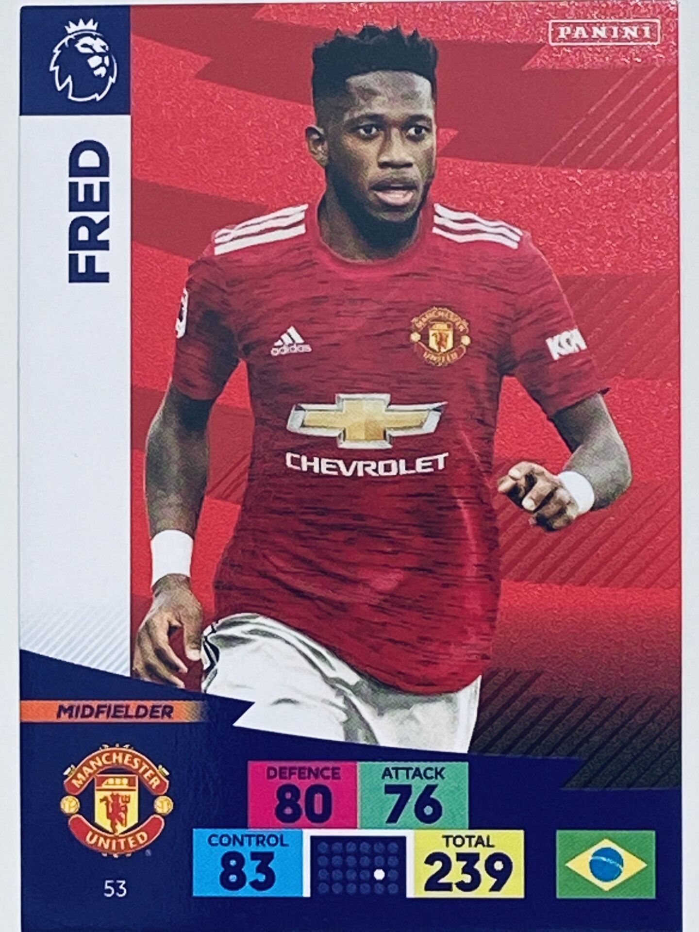 053 Fred (Manchester United) Premier League Adrenalyn XL 2020/21