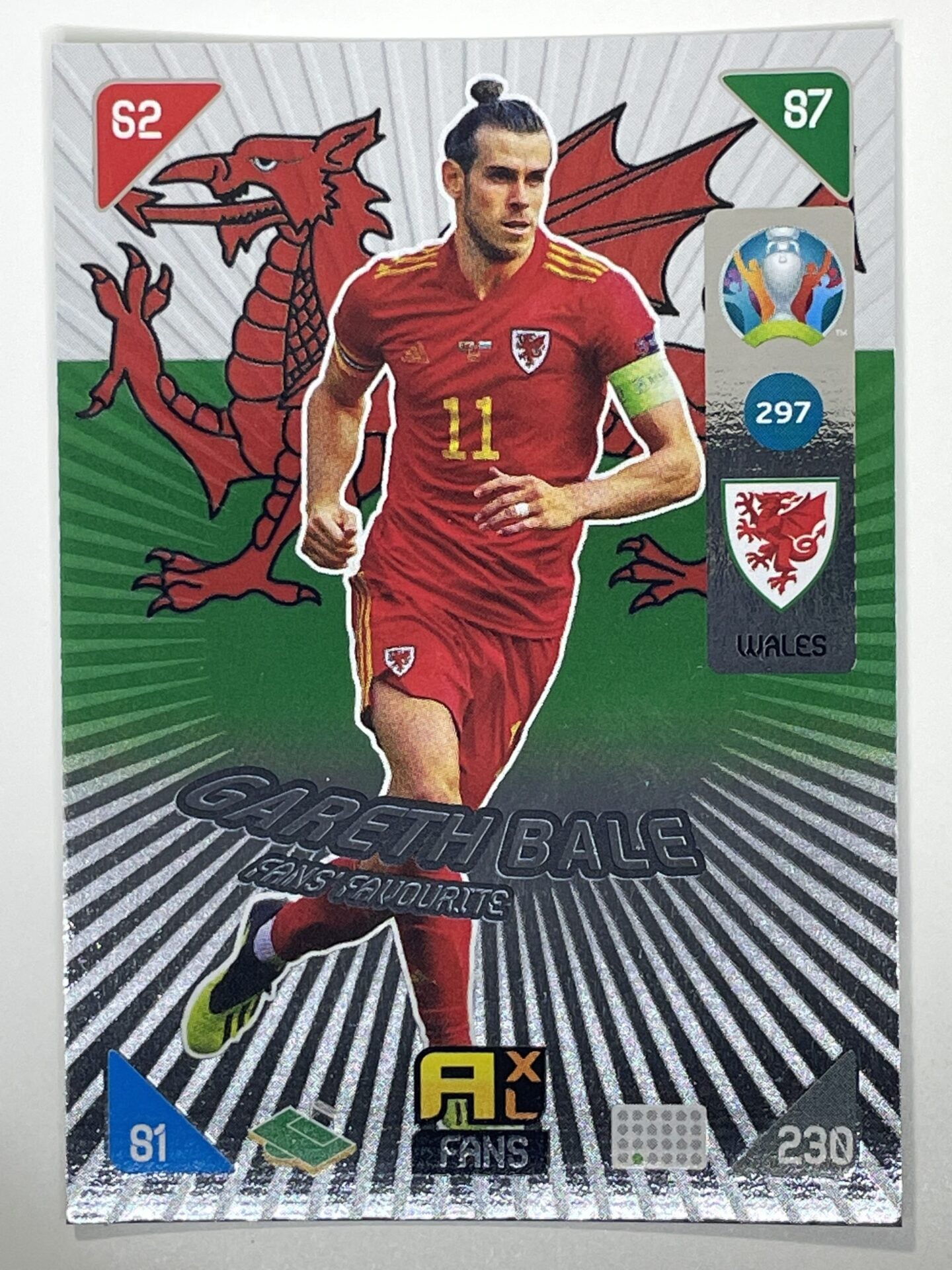 Gareth Bale Fans Favourites (Wales) Football Card – Euro 2020 Adrenalyn XL