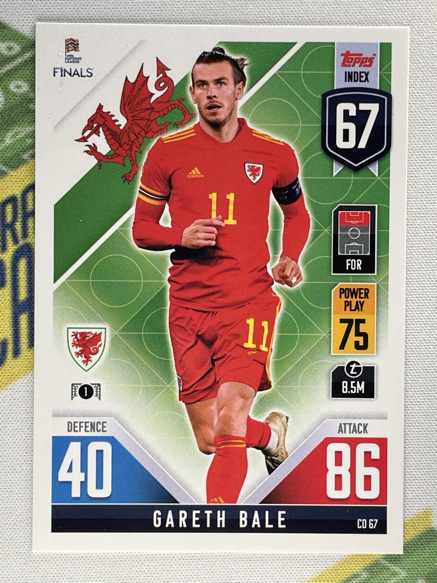CD 067 Gareth Bale Wales Topps Match Attax 101 Road to Nations