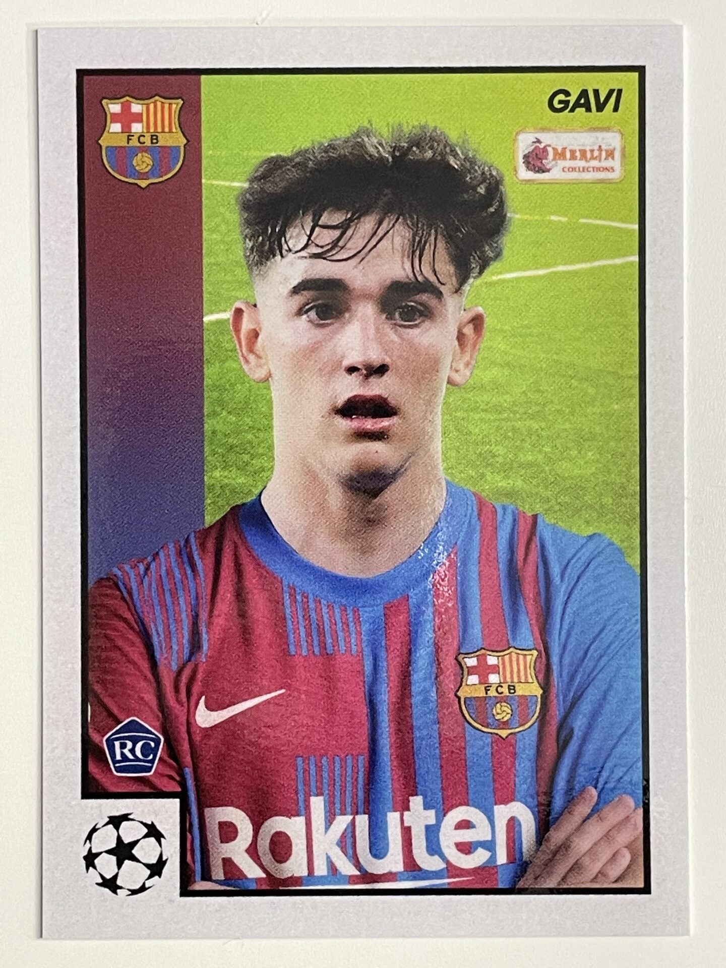 Gavi Barcelona Base Topps Merlin Heritage 97 UEFA Champions League Card