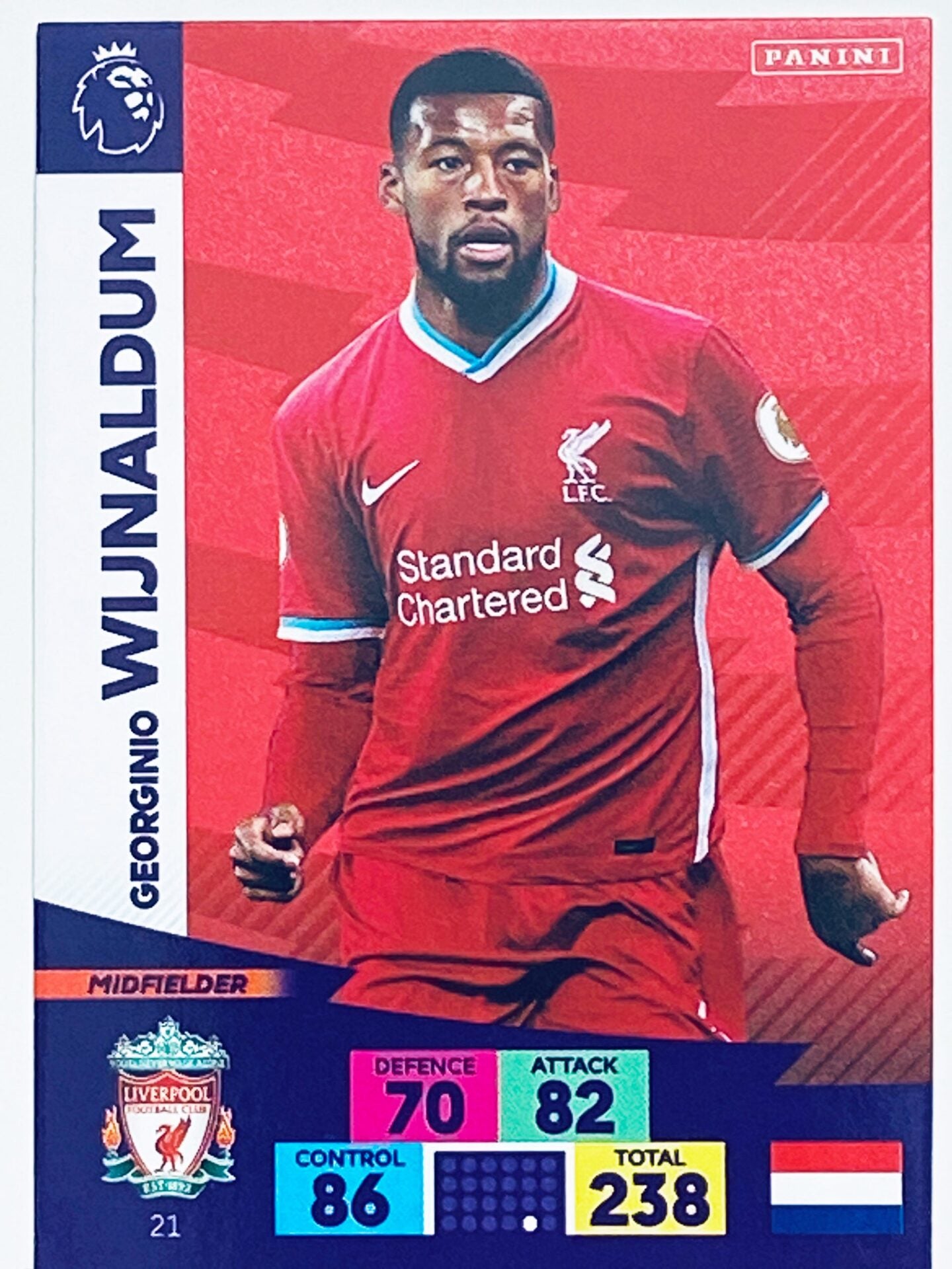 Georginho Wijnaldum (Liverpool) Football Card – Premier League Adrenalyn XL 2020:21