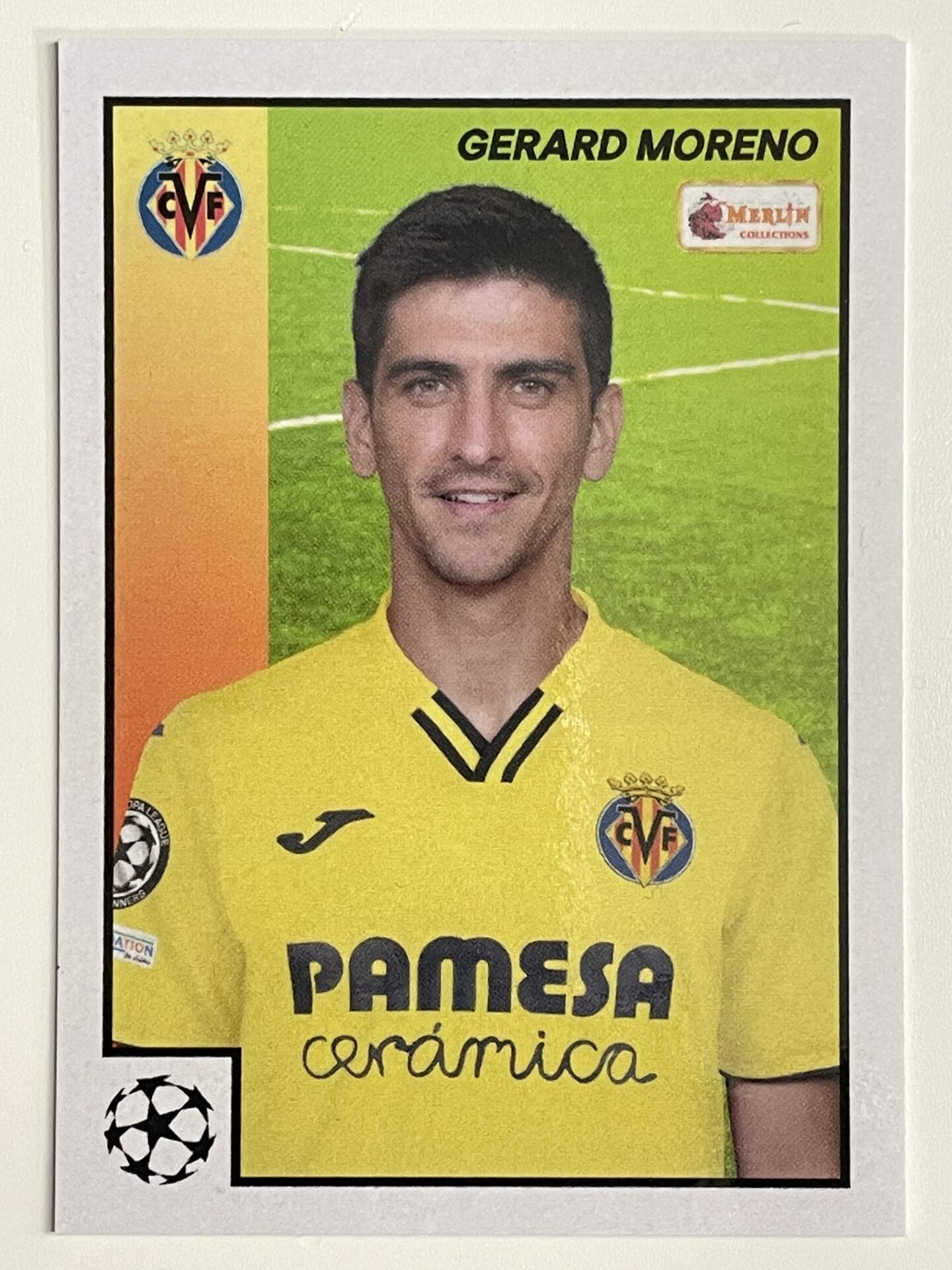 Gerard Moreno Villareal Base Topps Merlin Heritage 97 UEFA Champions League Card