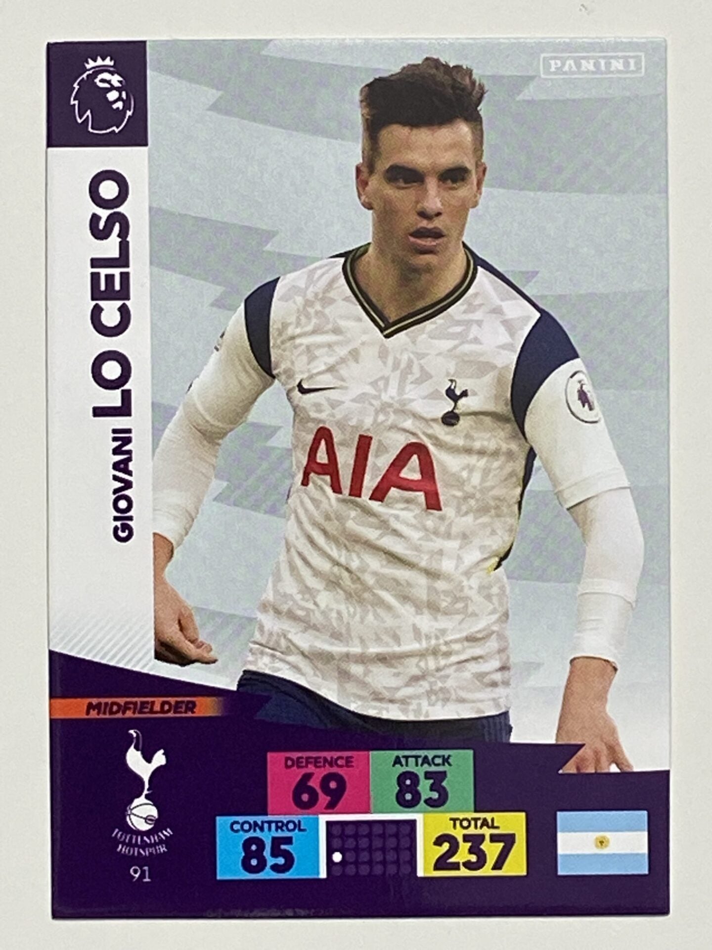 Giovani Lo Celso (Tottenham) Football Card – Premier League Adrenalyn XL 2020:21