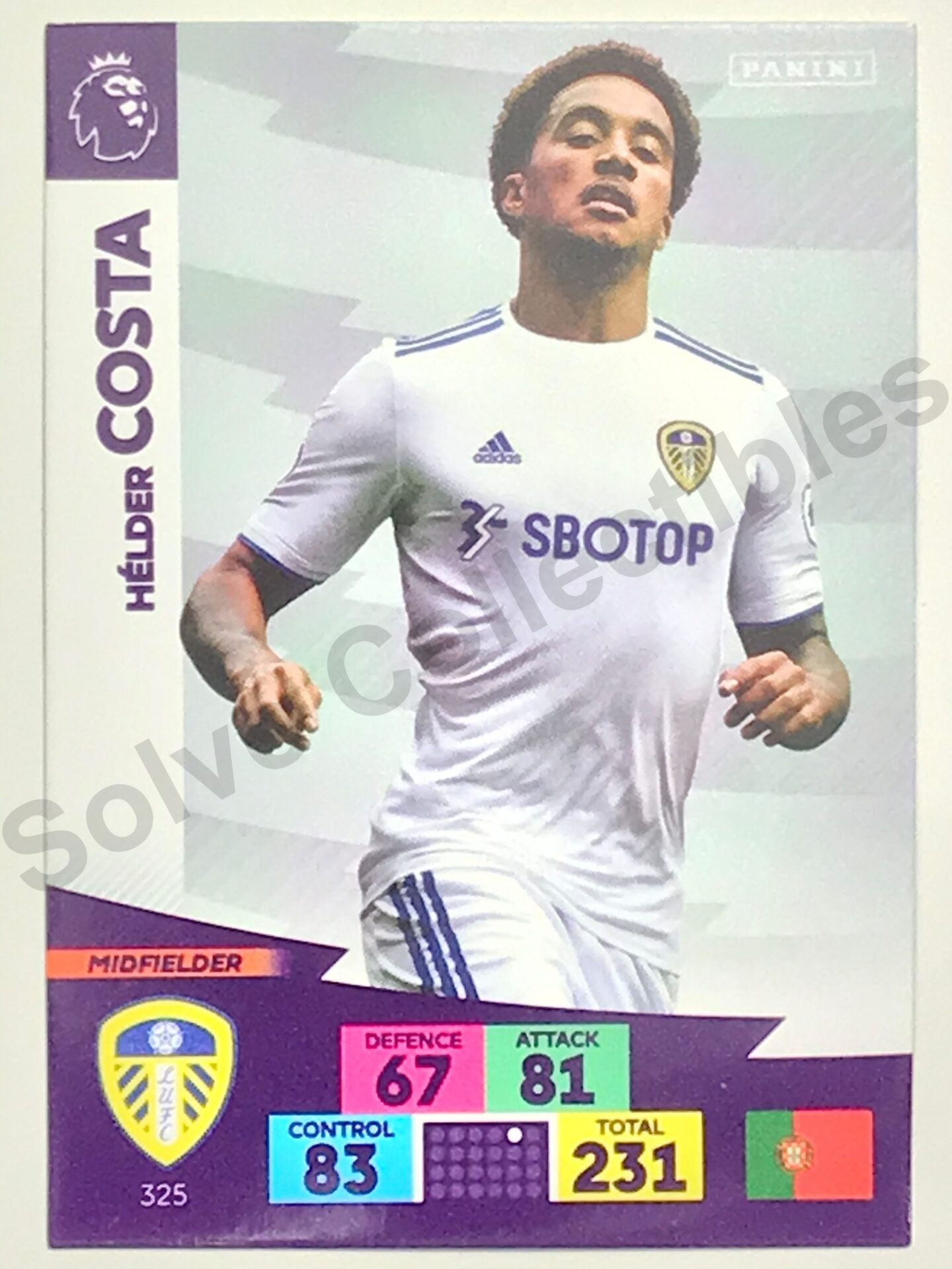 Helder Costa (Leeds United) Football Card – Premier League Adrenalyn XL 2020:21