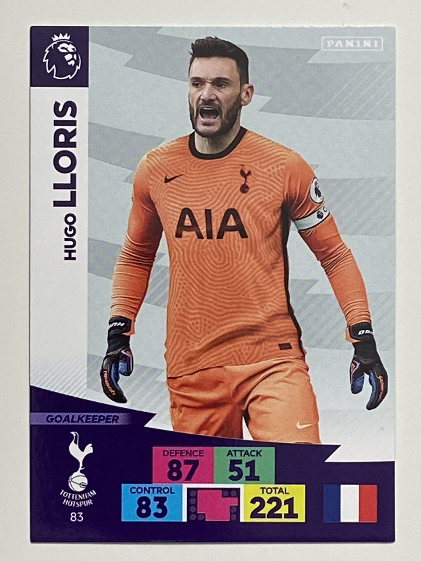 Hugo Lloris (Tottenham) Football Card – Premier League Adrenalyn XL 2020:21