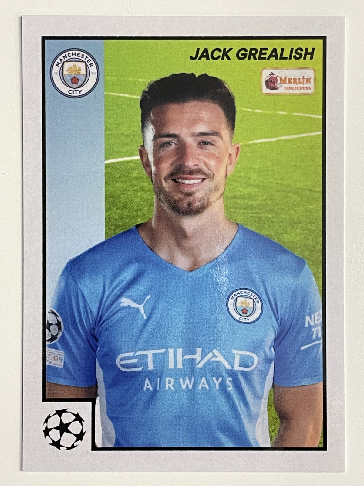 Jack Grealish Manchester City Base Topps Merlin Heritage 97 UEFA Champions League Card