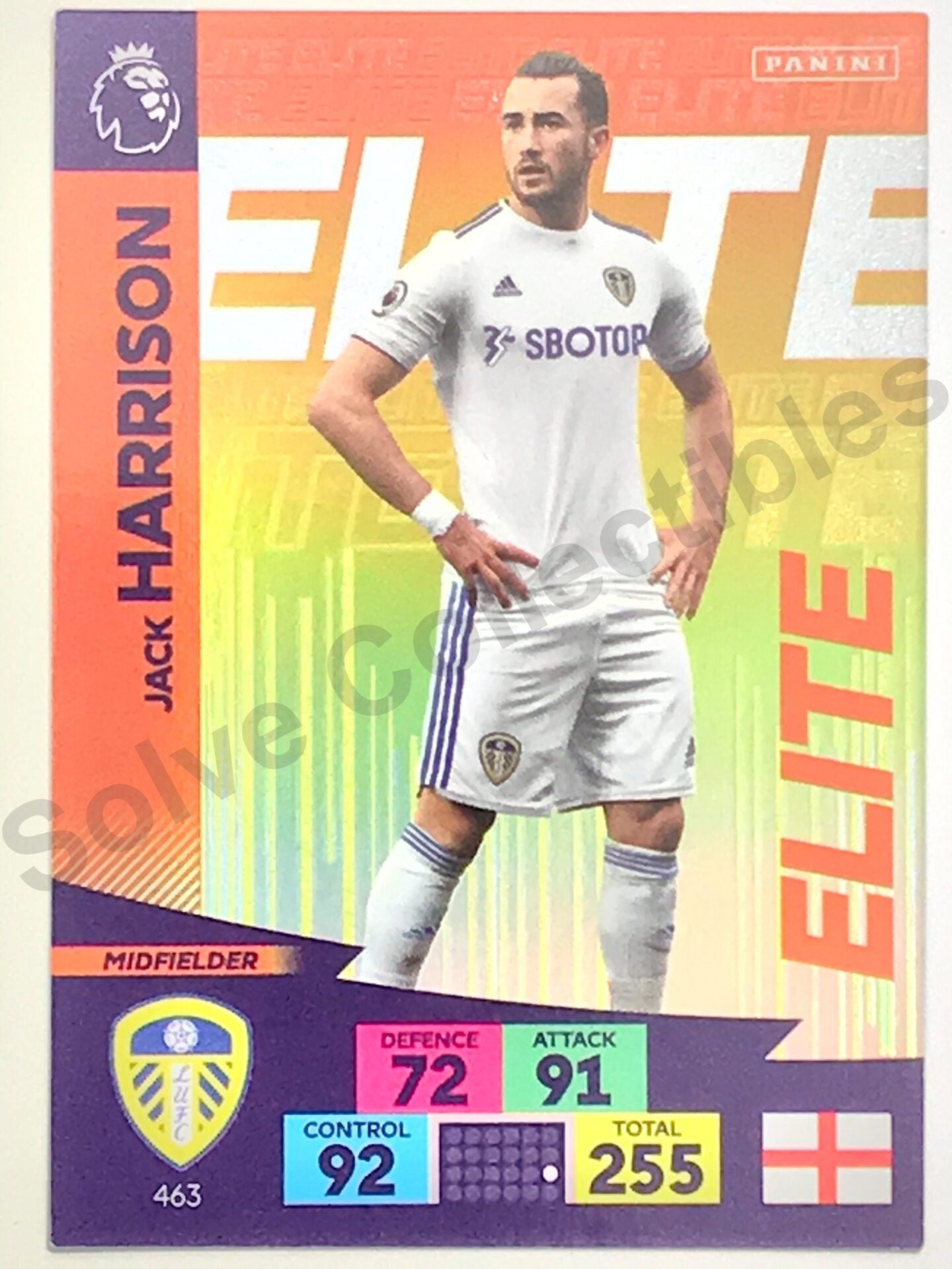 Jack Harrison (Leeds United) Elite Football Sticker – Premier League Adrenalyn XL 2020:21