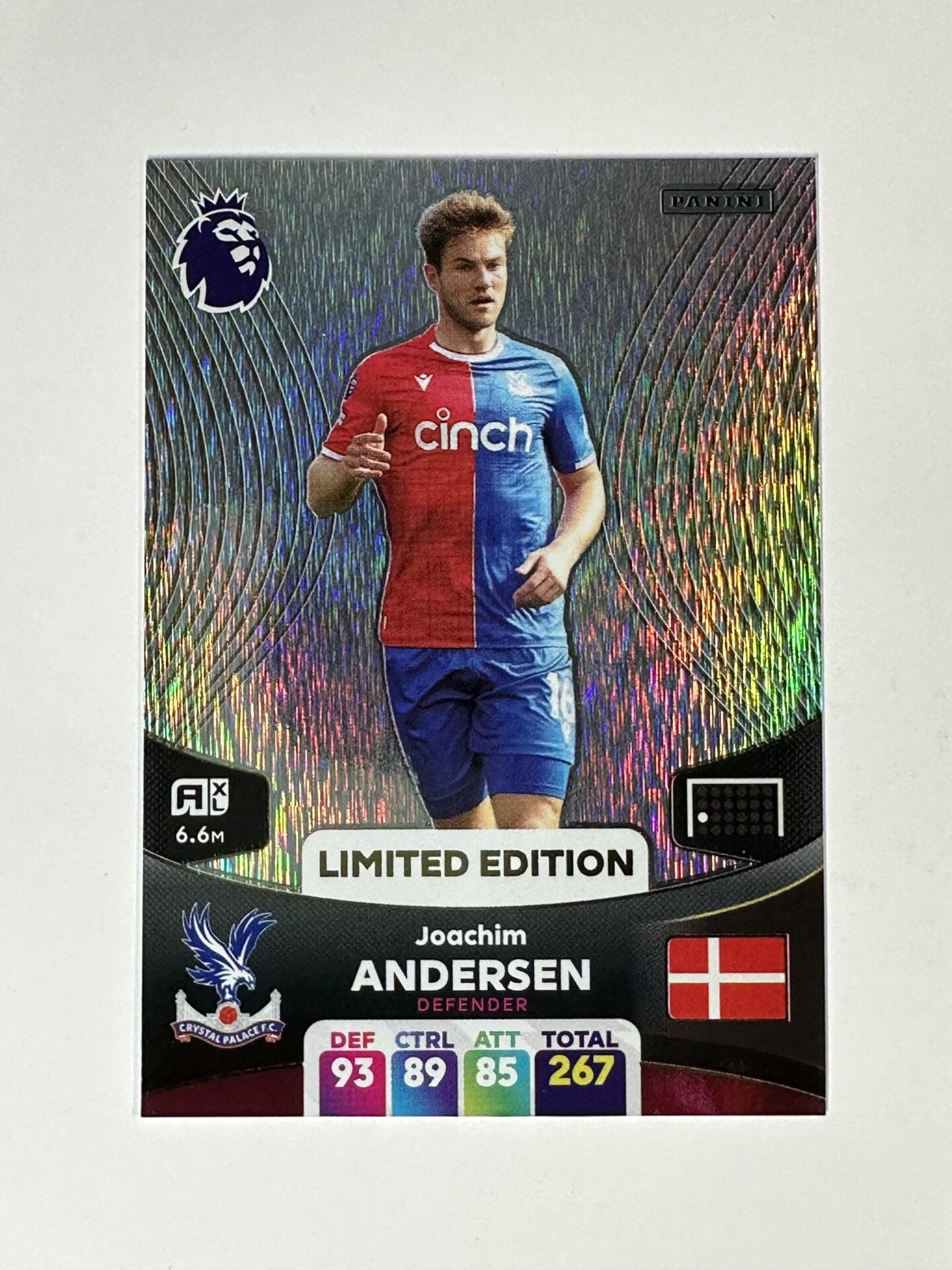 LE Joachim Andersen Crystal Palace Limited Edition Panini Premier Leag Solve Collectibles LE Joachim Andersen Crystal Palace Limited Edition Panini Premier Leag Solve Collectibles