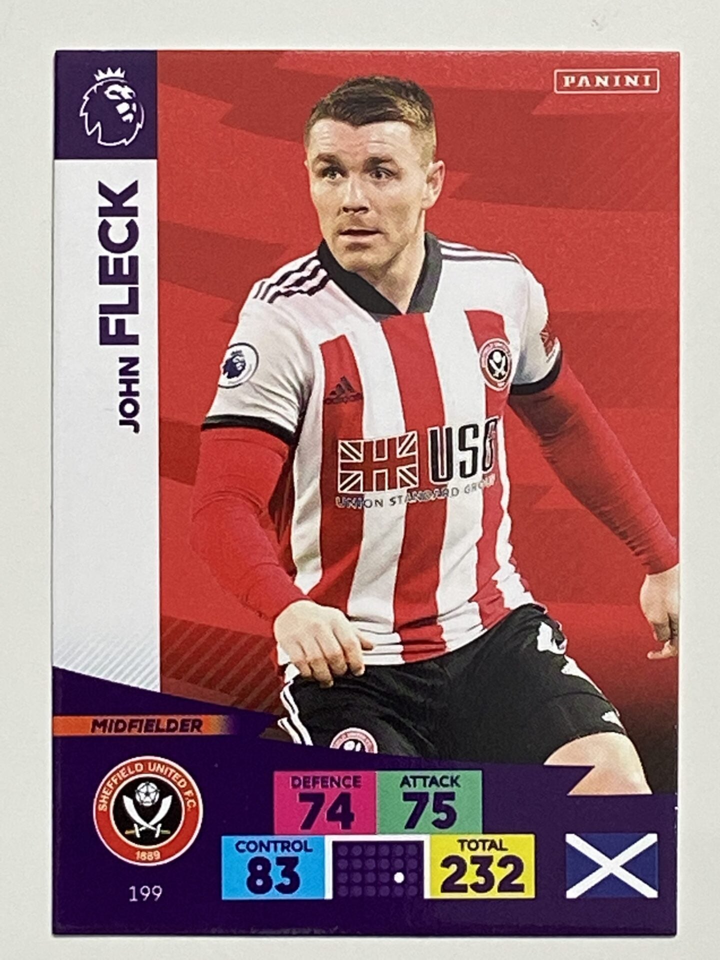 John Fleck (Sheffield United) Football Card – Premier League Adrenalyn XL 2020:21