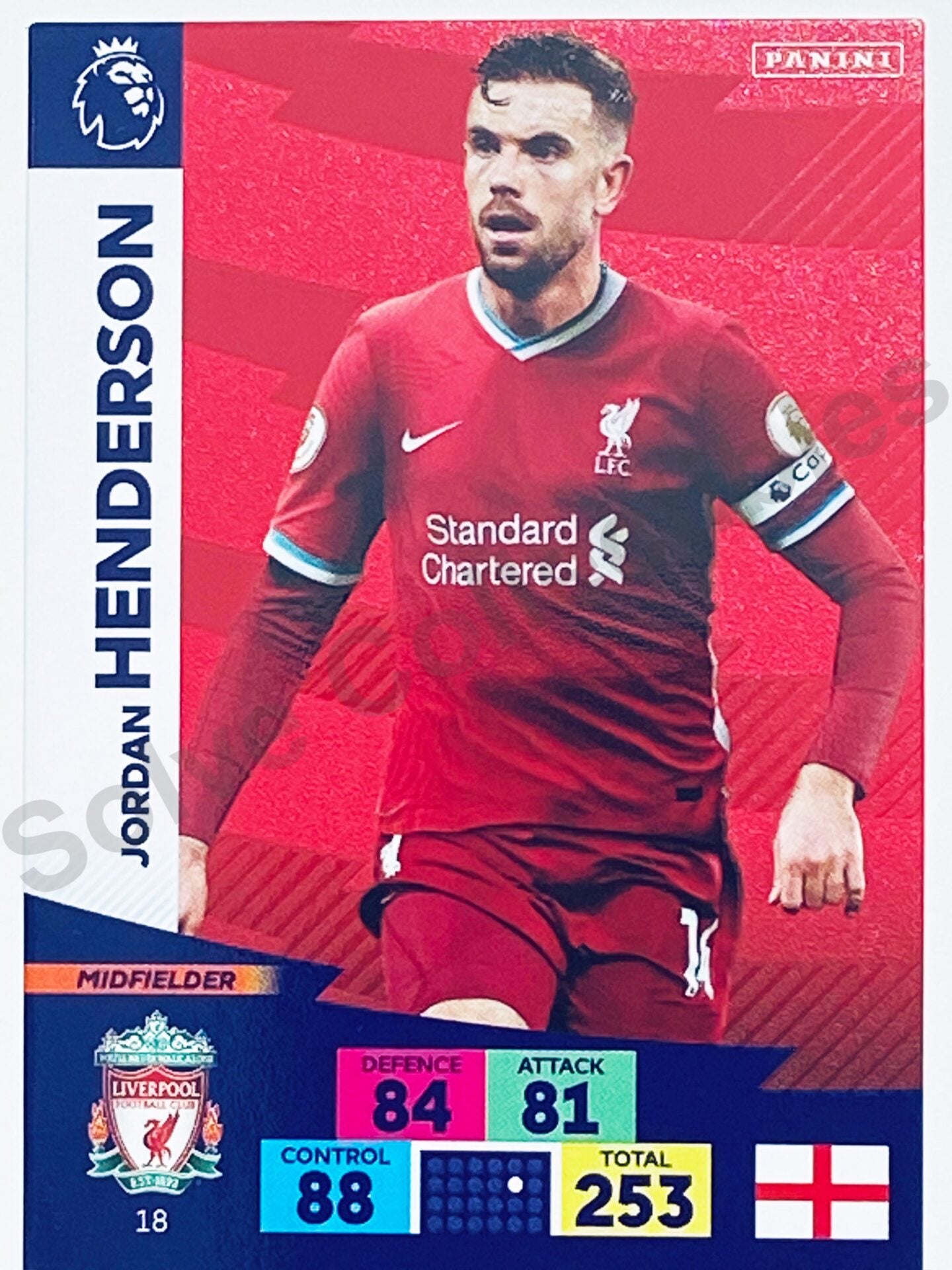 Jordan Henderson (Liverpool) Football Card – Premier League Adrenalyn XL 2020:21