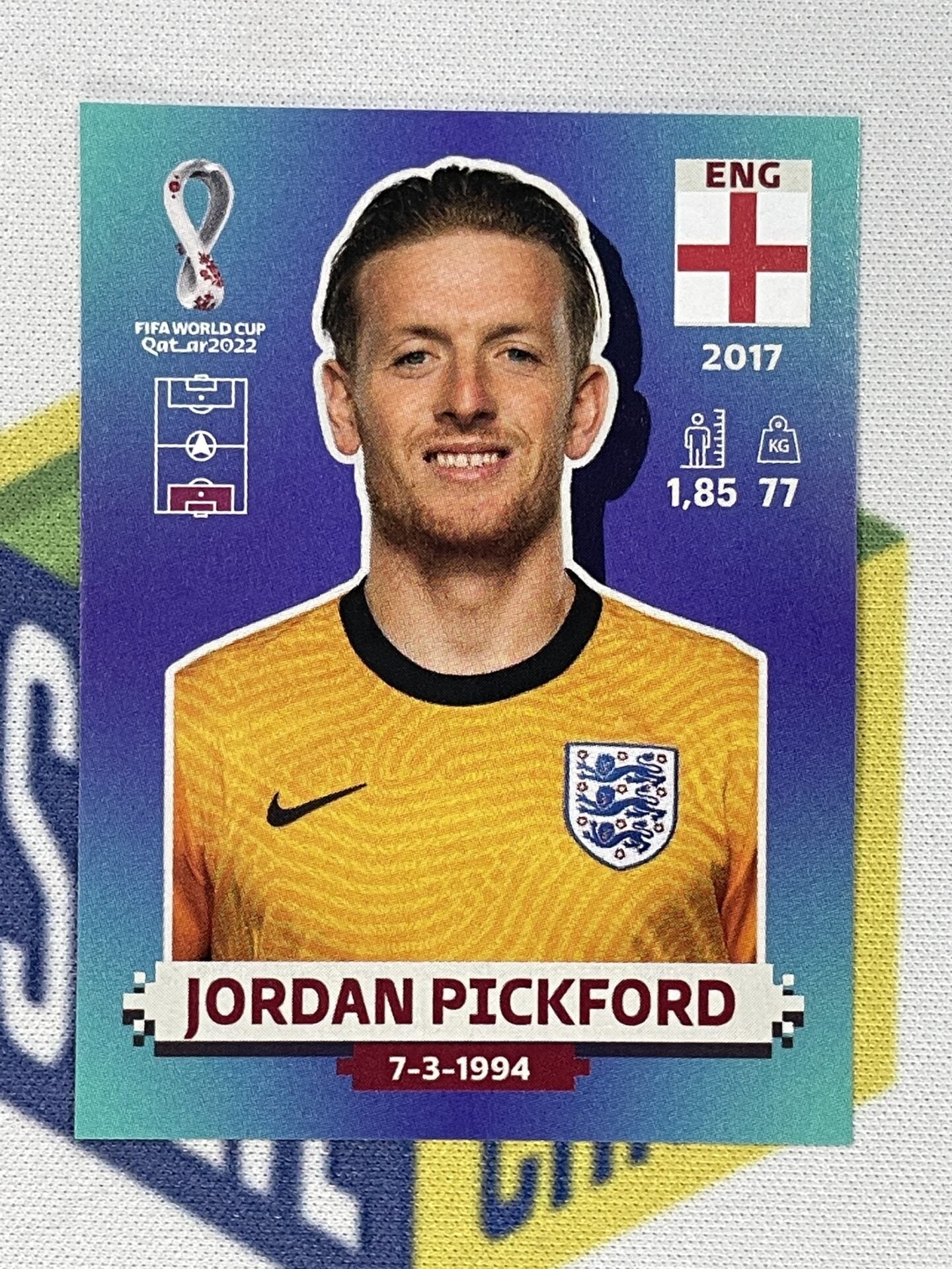 ENG3 Jordan Pickford England Panini World Cup 2022 Sticker Solve eng3-jordan-pickford-england-panini-world-cup-2022-sticker-solve