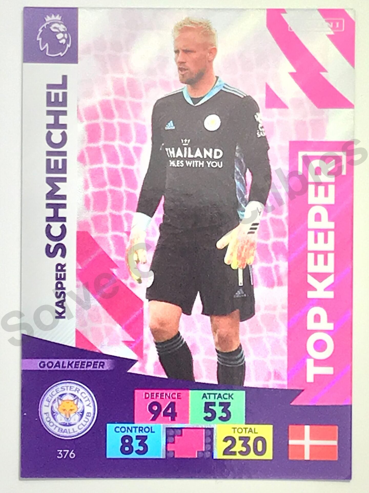 Kasper Schmeicel (Leicester City) Top Keeper Football Card – Premier League Adrenalyn XL 2020:21