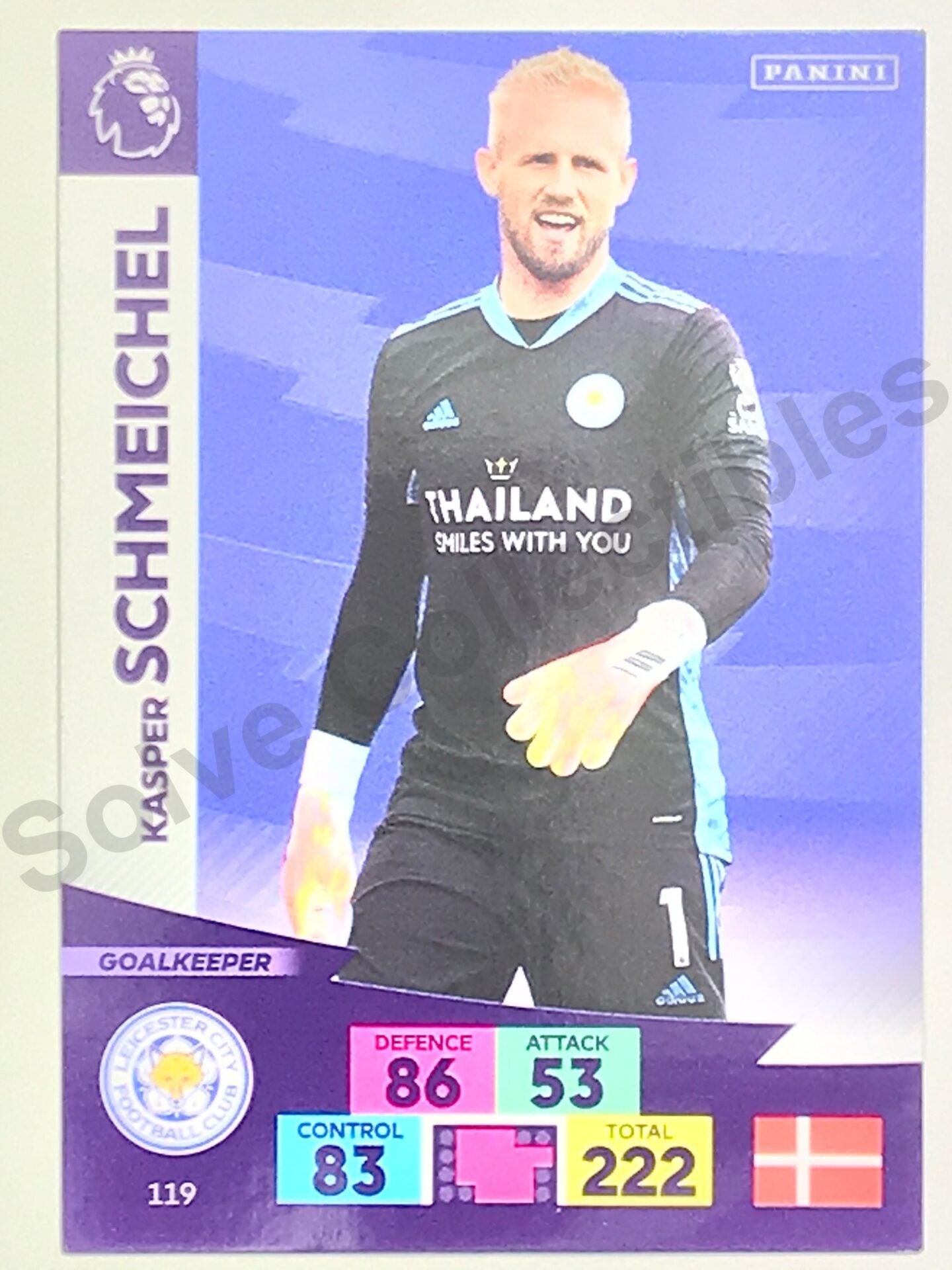 Kasper Schmeichel (Leicester City) Football Card – Premier League Adrenalyn XL 2020:21