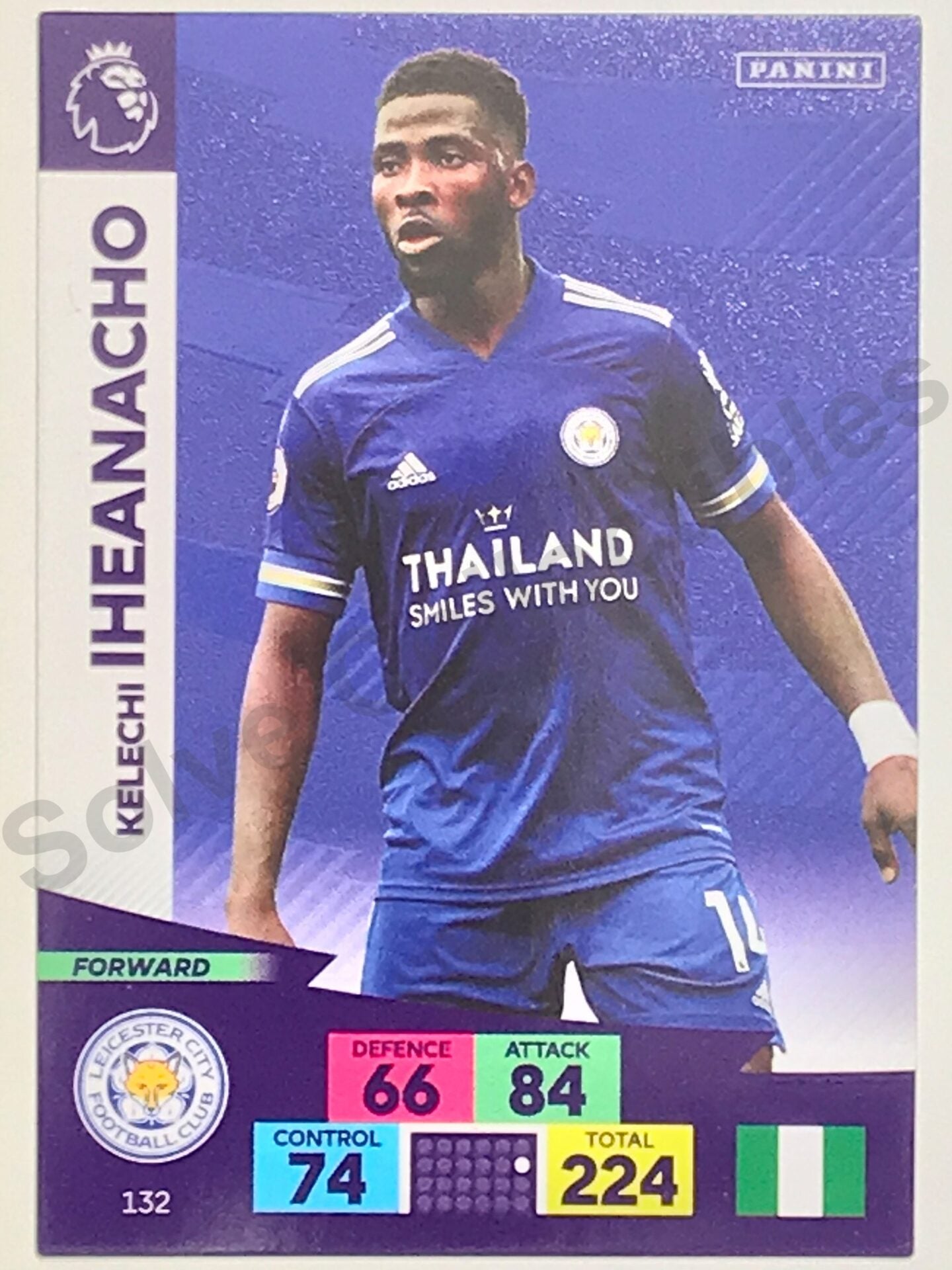 Kelechi Iheanacho (Leicester City) Football Card – Premier League Adrenalyn XL 2020:21