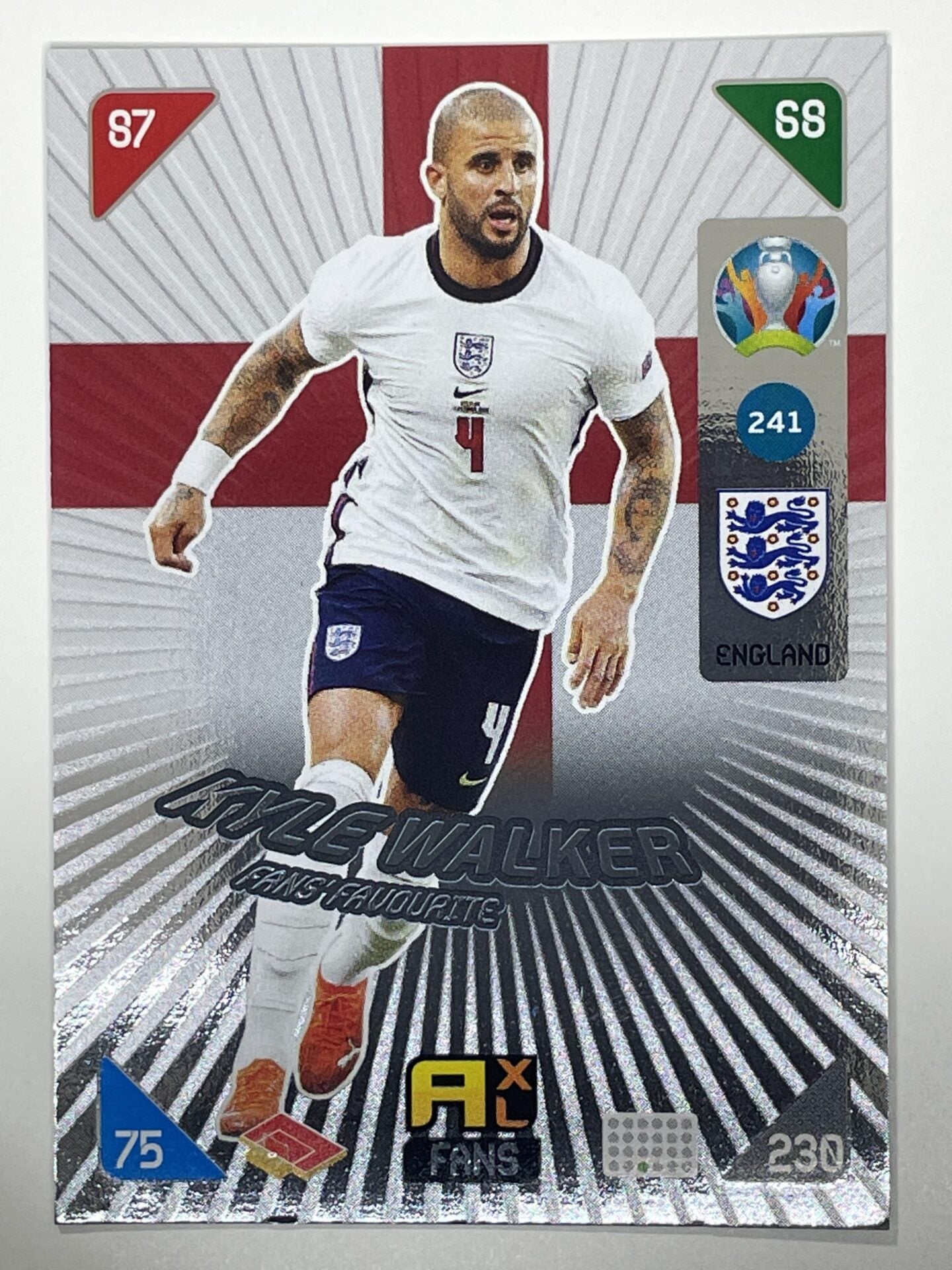 Kyle Walker Fans Favourites (England) Football Card – Euro 2020 Adrenalyn XL