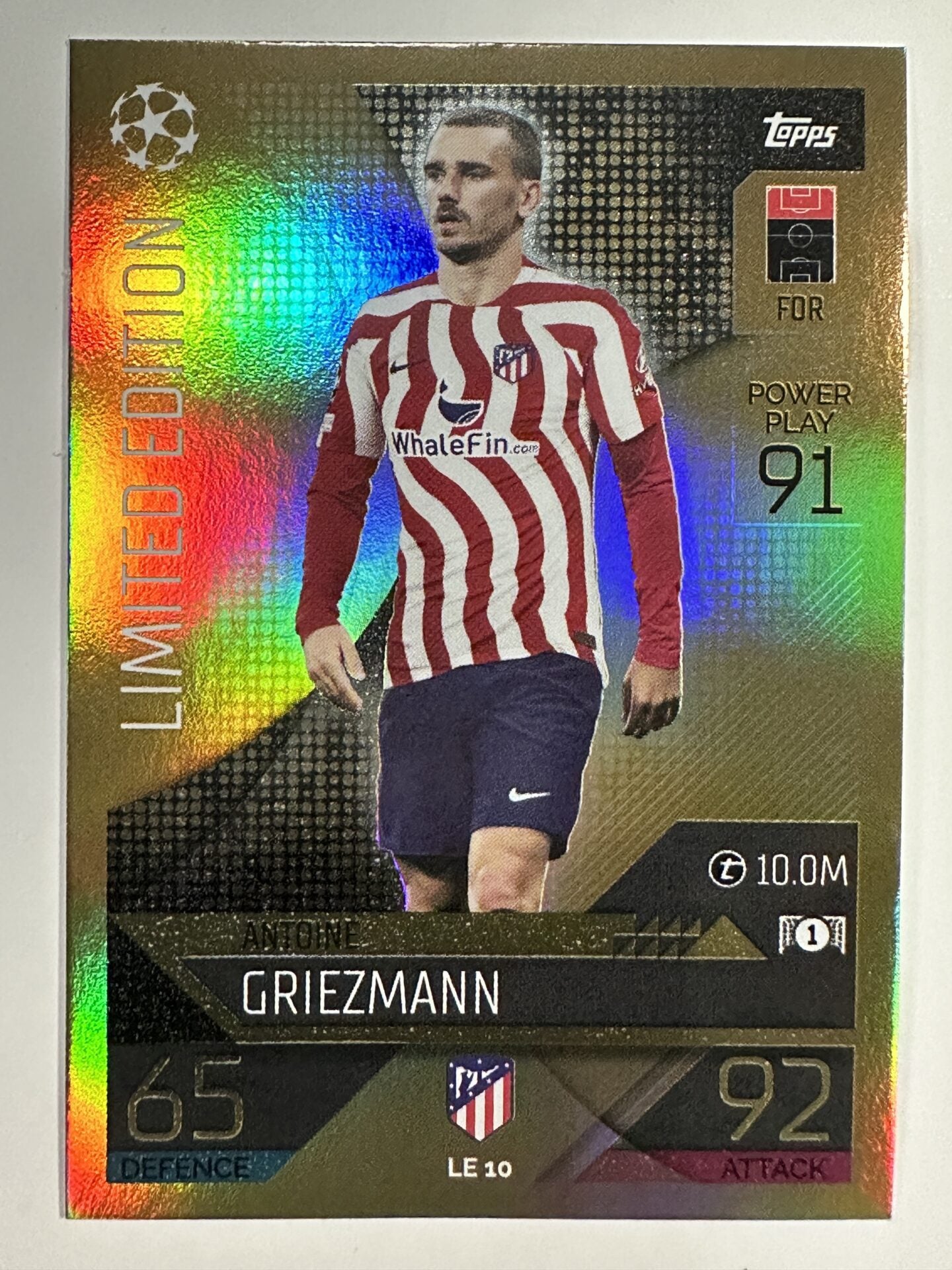 LE10 Antoine Griezmann Limited Edition (Atletico Madrid) Topps Match A –  Solve Collectibles