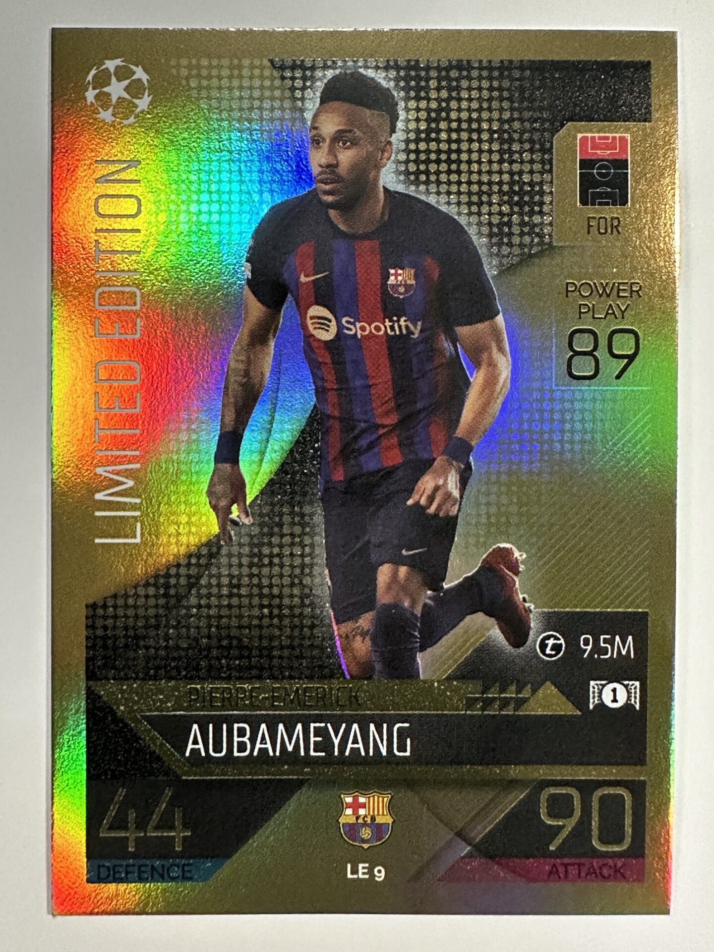 LE9 Pierre-Emerick Aubameyang Limited Edition (Barcelona) Topps Match Solve Collectibles LE9 Pierre-Emerick Aubameyang Limited Edition (Barcelona) Topps Match Solve Collectibles