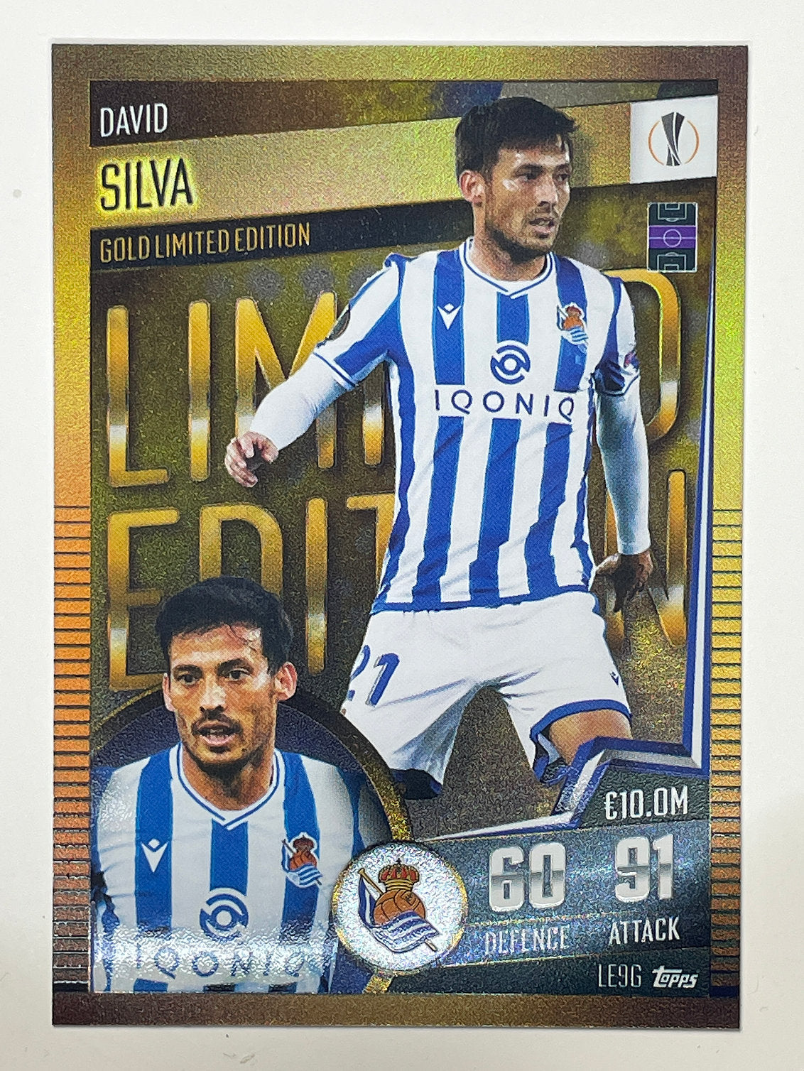 LE9G. David Silva (Real Sociedad) Football Card – Match Attax 101 2021 Card