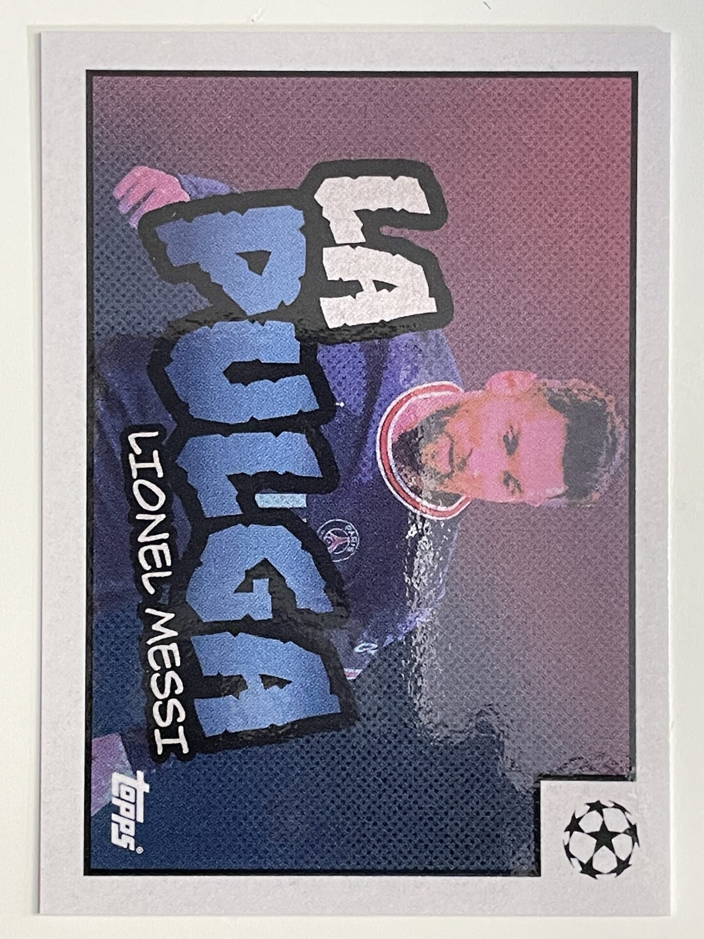 Lionel Messi PSG Graphic Topps Merlin Heritage 97 UEFA Champions League Card