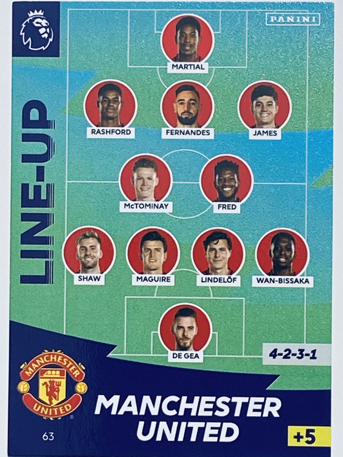 063 Manchester United Lineup Premier League Adrenalyn XL 2020/21