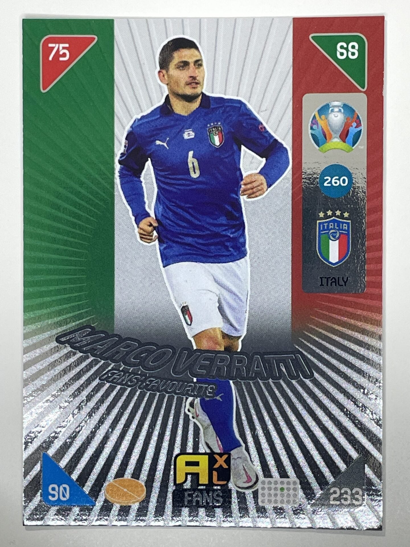 Marco Veratti Fans Favourites (Italy) Football Cards – Euro 2020 Adrenalyn XL