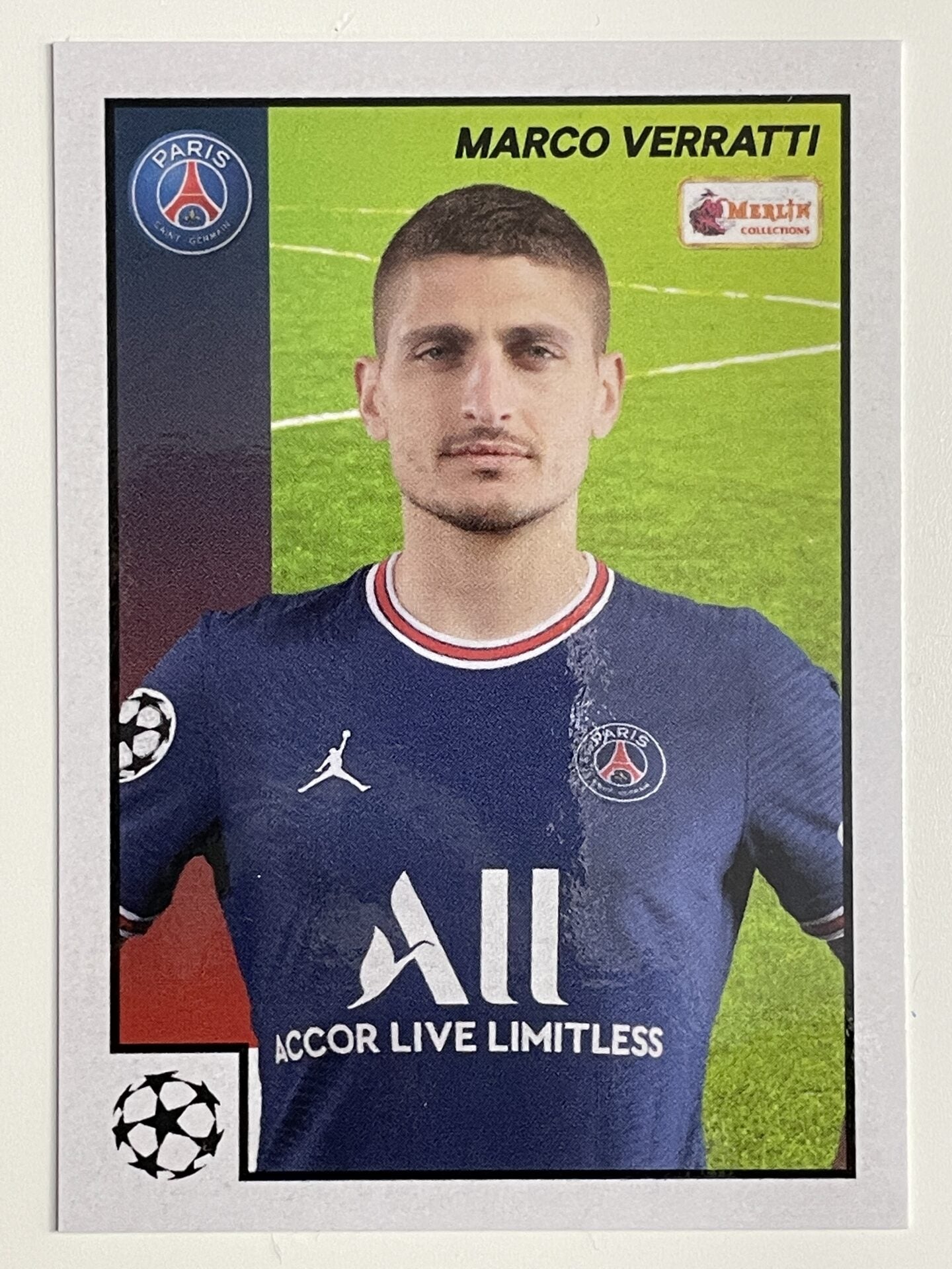 Marco Veratti PSG Base Topps Merlin Heritage 97 UEFA Champions League Card