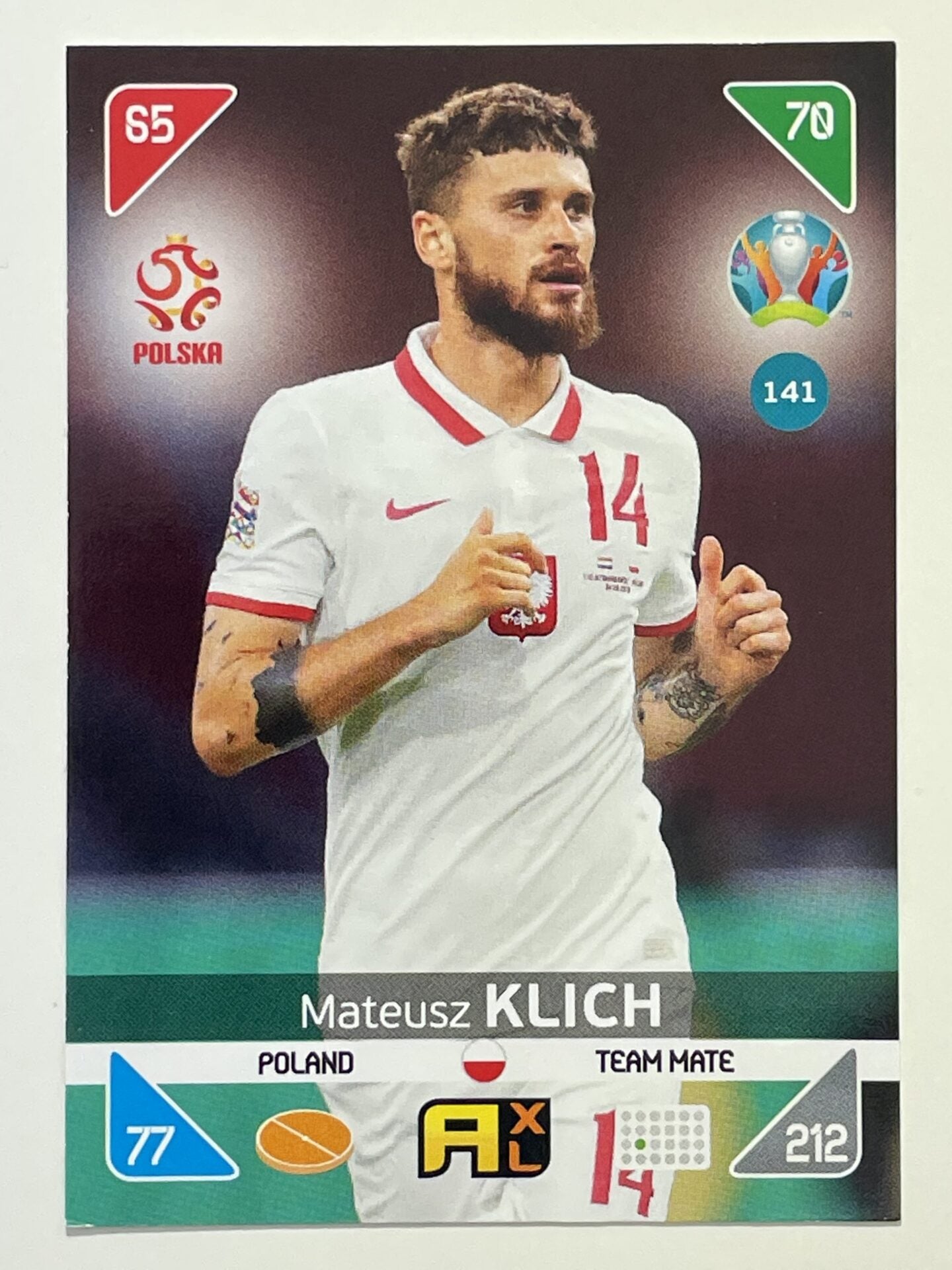 Mateusz Klich Team Mates (Poland) Football Cards – Euro 2020 Adrenalyn XL