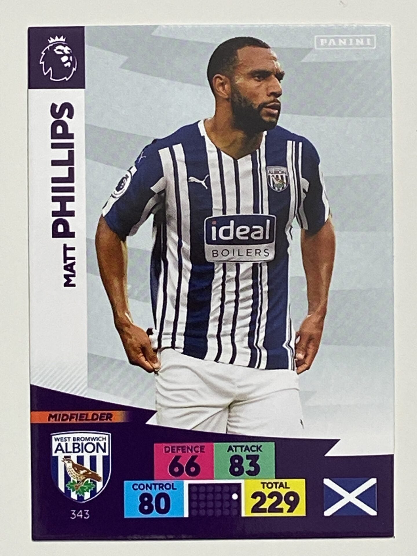 Matt Phillips (West Brom) Football Card – Premier League Adrenalyn XL 2020:21