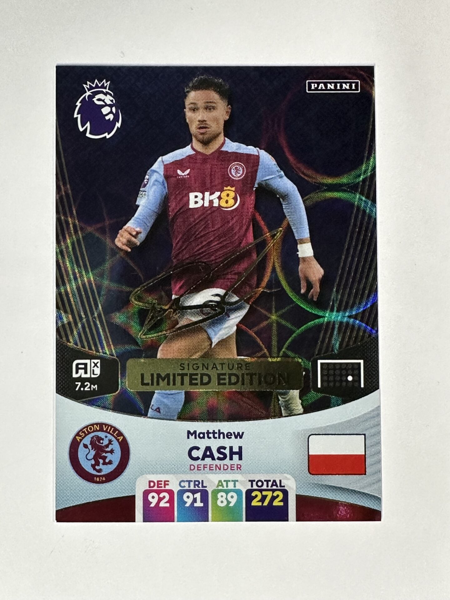 LE-S Matthew Cash Aston Villa Limited Edition Signature Panini Premier Solve Collectibles LE-S Matthew Cash Aston Villa Limited Edition Signature Panini Premier Solve Collectibles
