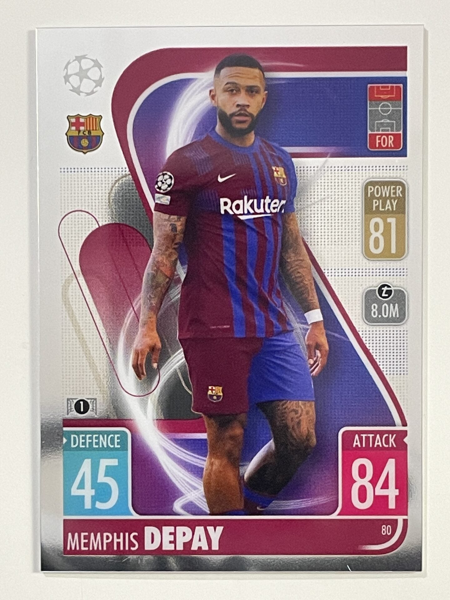 Memphis Depay Barcelona Topps Match Attax Chrome 2021 2022 Football Card