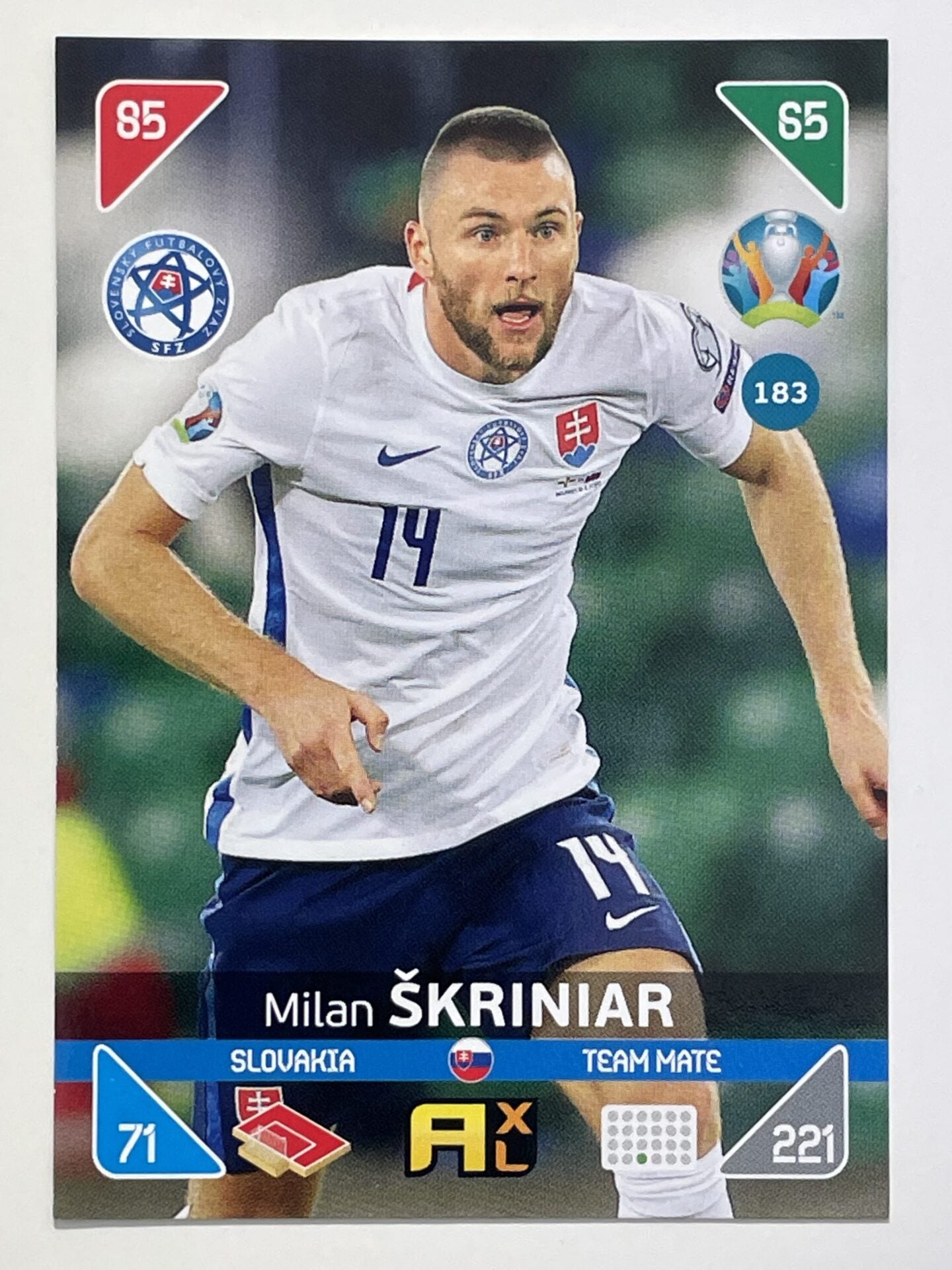 Milan Skriniar Team Mates (Slovakia) Football Card – Euro 2020 Adrenalyn XL
