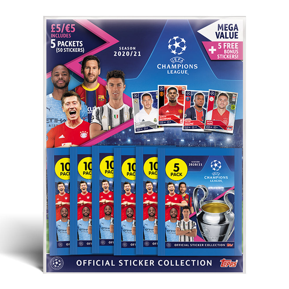 Multipack – Topps UEFA Champions League 2020:21 Football Stickers