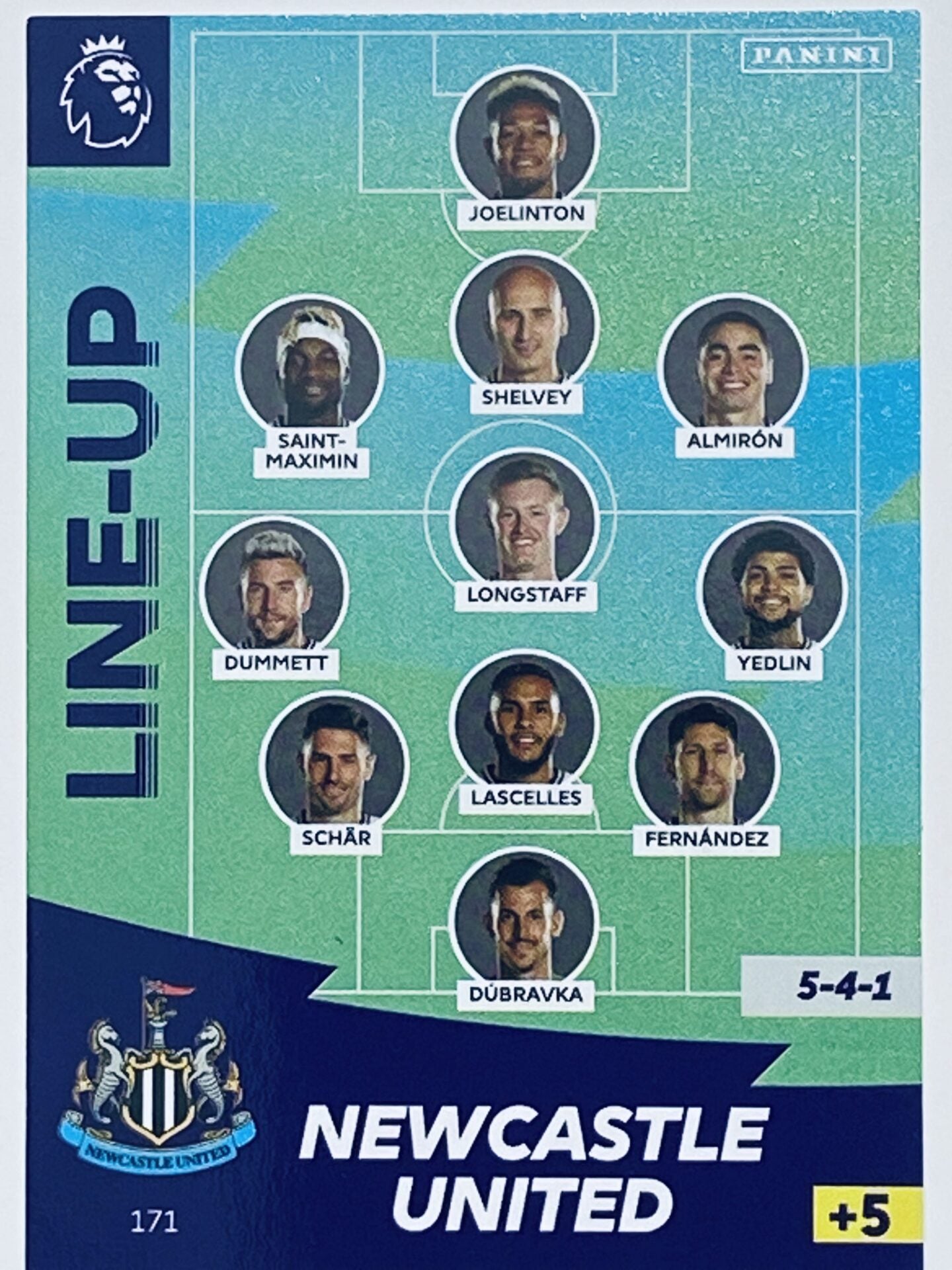 Newcastle Lineup Football Card – Premier League Adrenalyn XL 2020:21