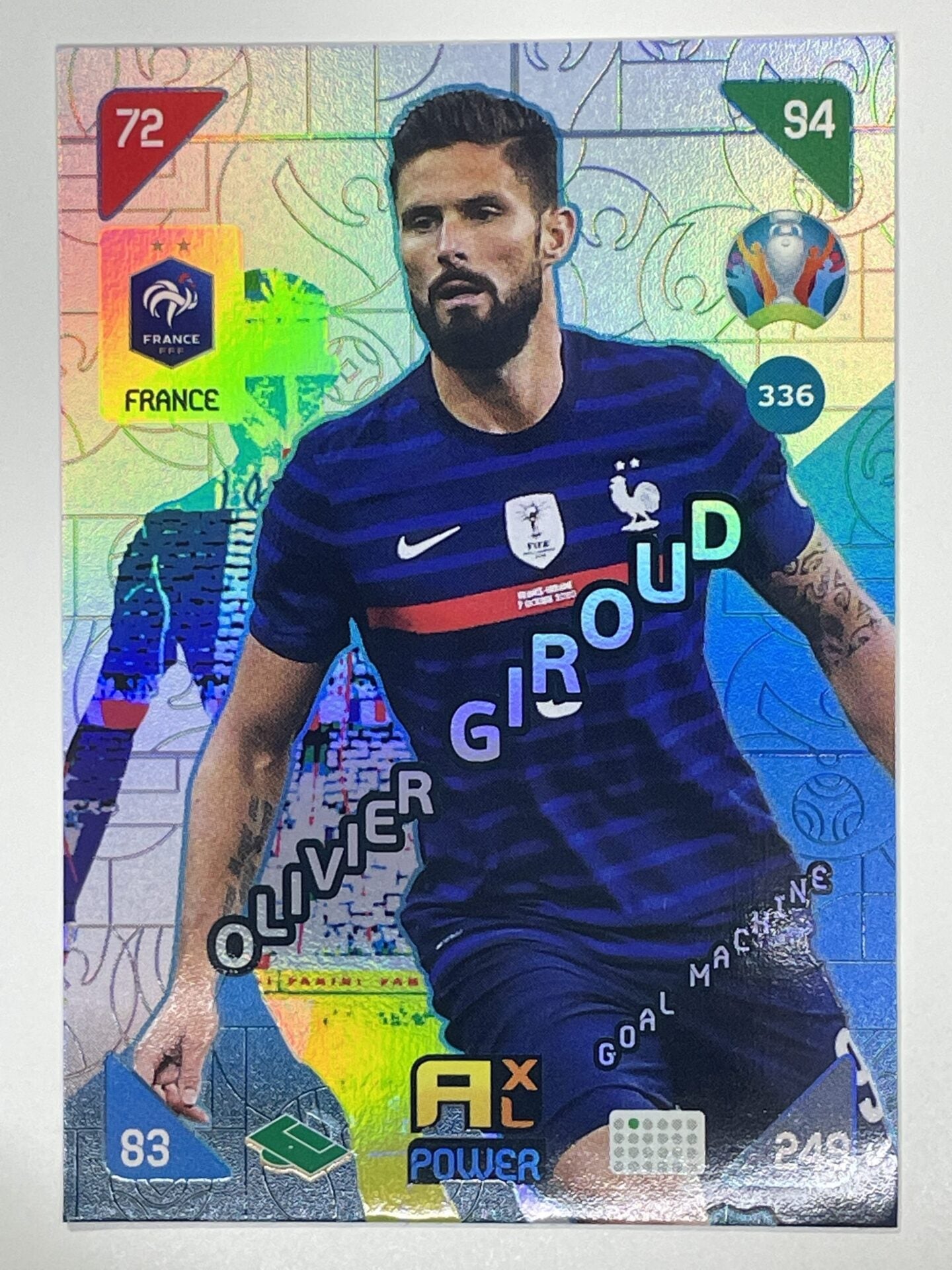 Olivier Giroud Goal Machines (France) Football Card – Euro 2020 Adrenalyn XL