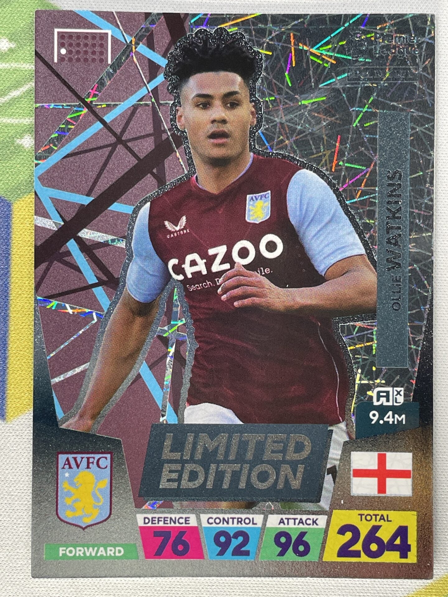Ollie Watkins Aston Villa Limited Edition Panini Premier League Adrena Solve Collectibles Ollie Watkins Aston Villa Limited Edition Panini Premier League Adrena Solve Collectibles