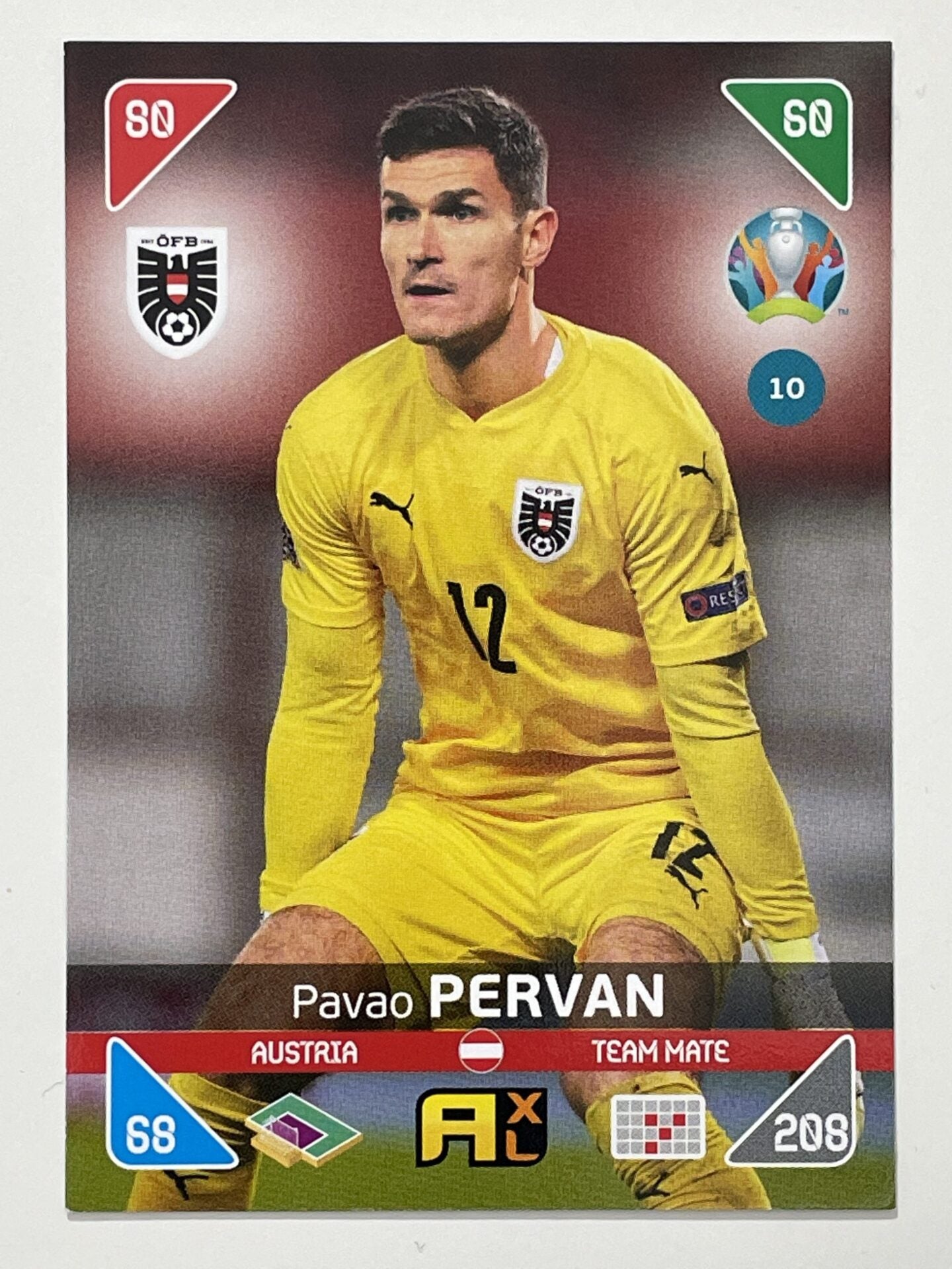 Pavao Pervan Team Mates (Austria) Football Card – Euro 2020 Adrenalyn XL